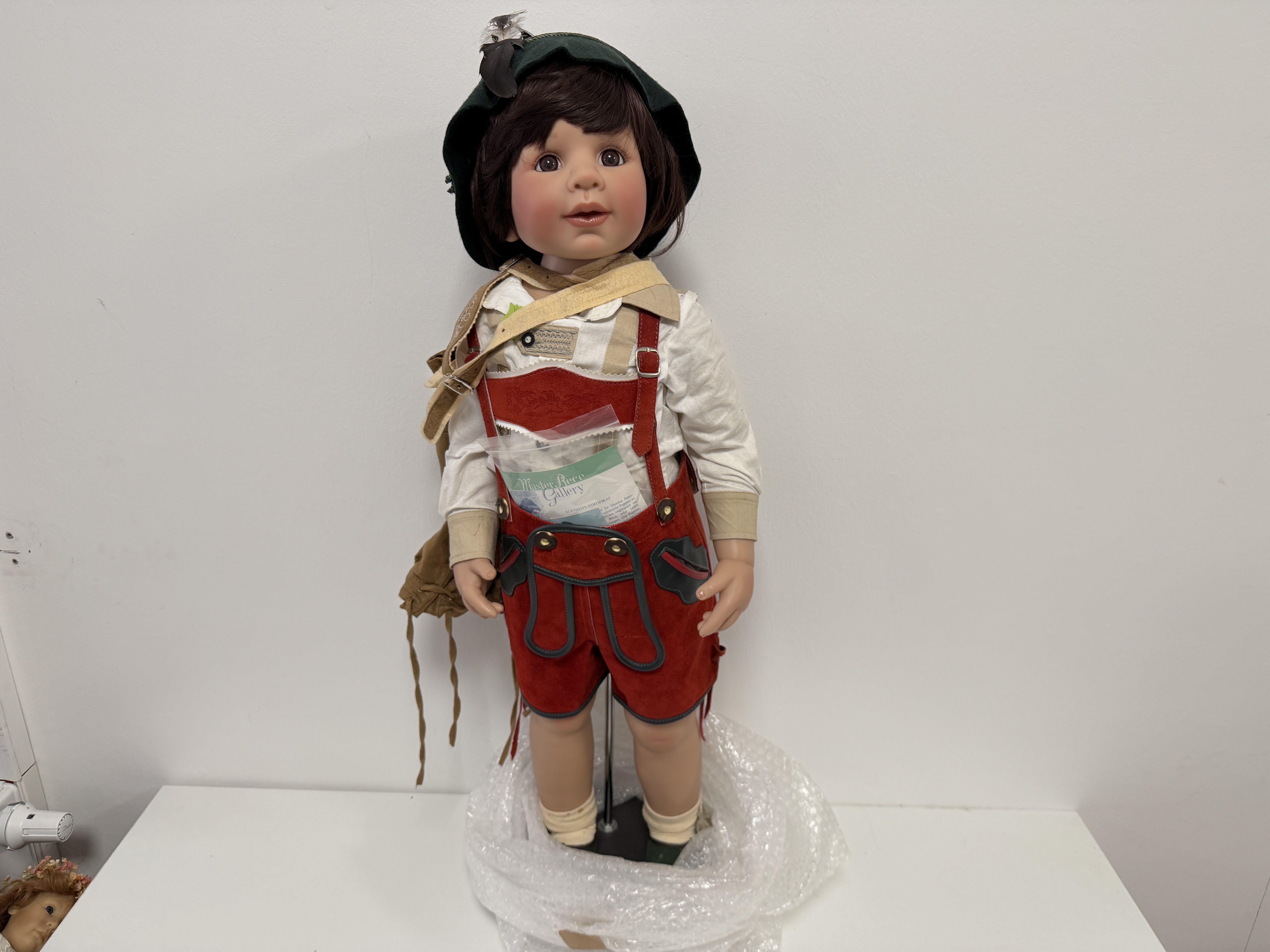 Künstlerpuppe Puppe Monika Peter Leicht Vinyl Puppe 90 cm. Top Zustand