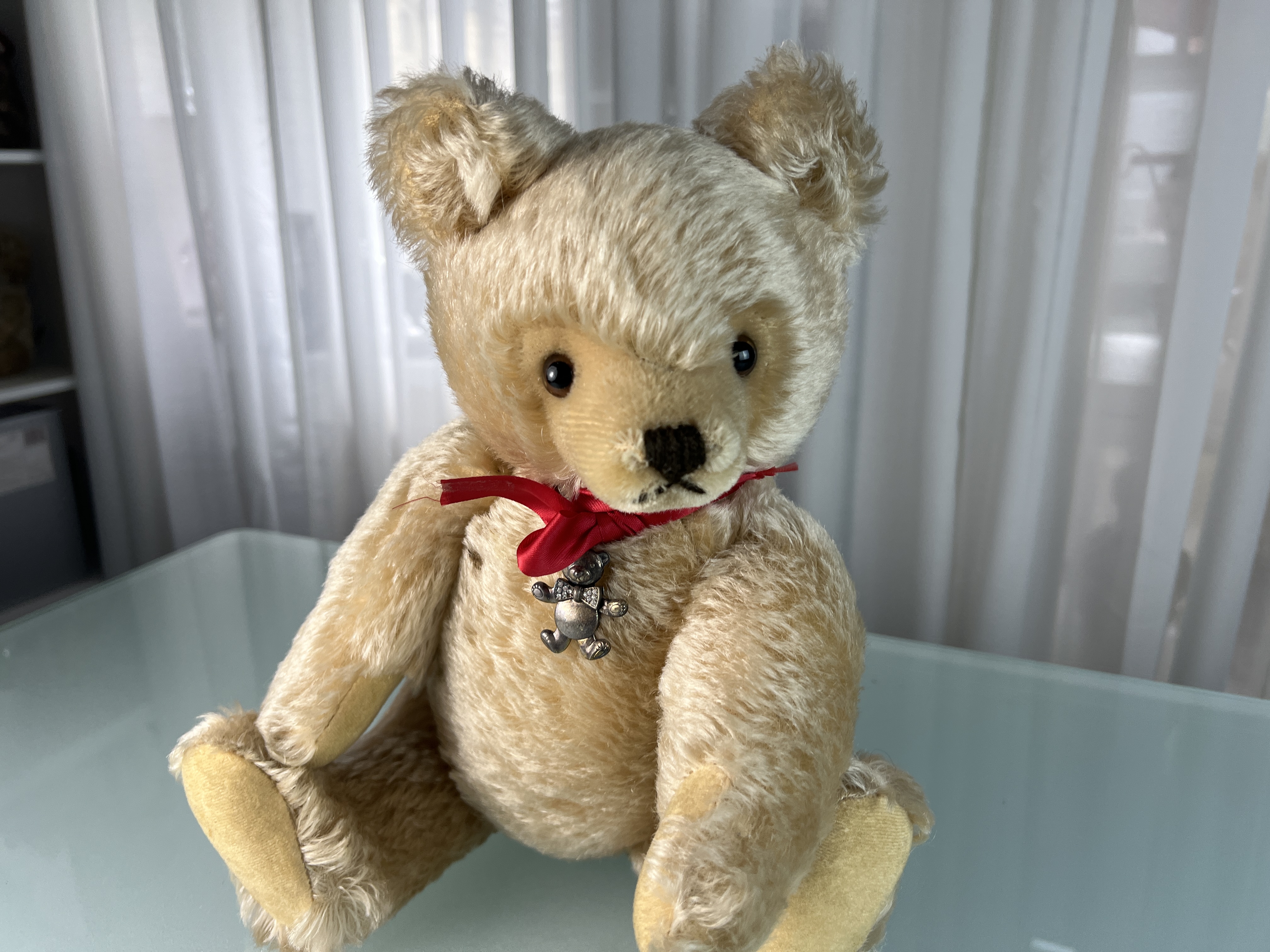 Steiff Tier Teddy Bär 36 cm mit Knopf Ohne Fahne Top Zustand 