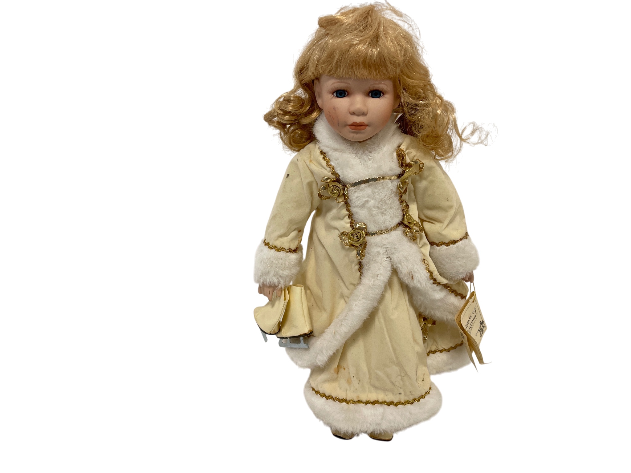 Künstlerpuppe Porzellan Puppe 40 cm. Zustand siehe Fotos  