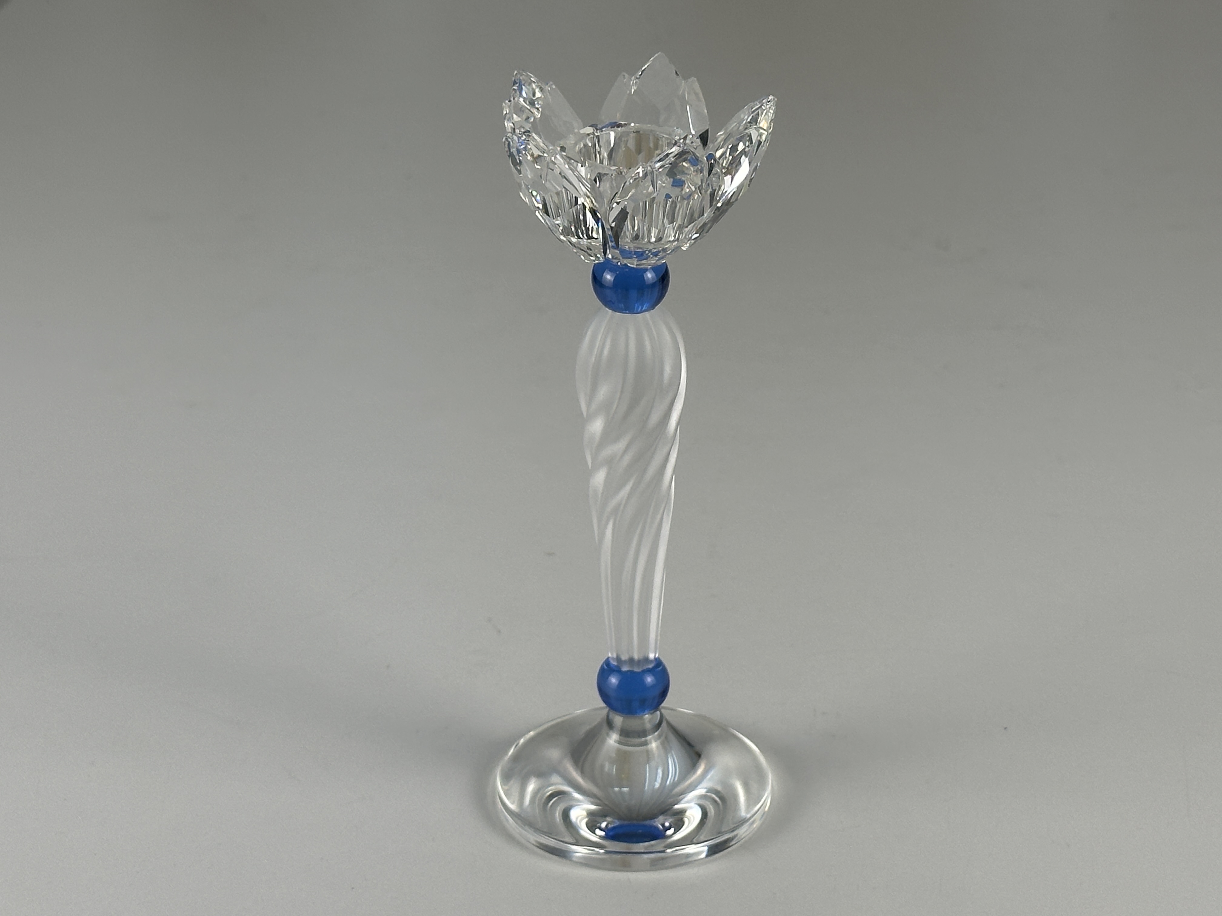 Swarovski Figur 207012 Kerzenständer Blue Flower 16,5 cm. Top Zustand