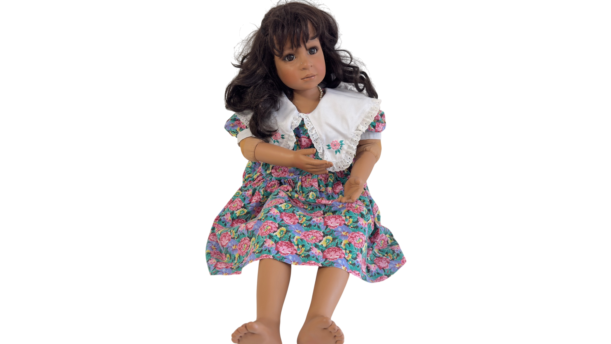 Künstlerpuppe Pamela Erff Vinyl Puppe 84 cm. leicht schmutzig 