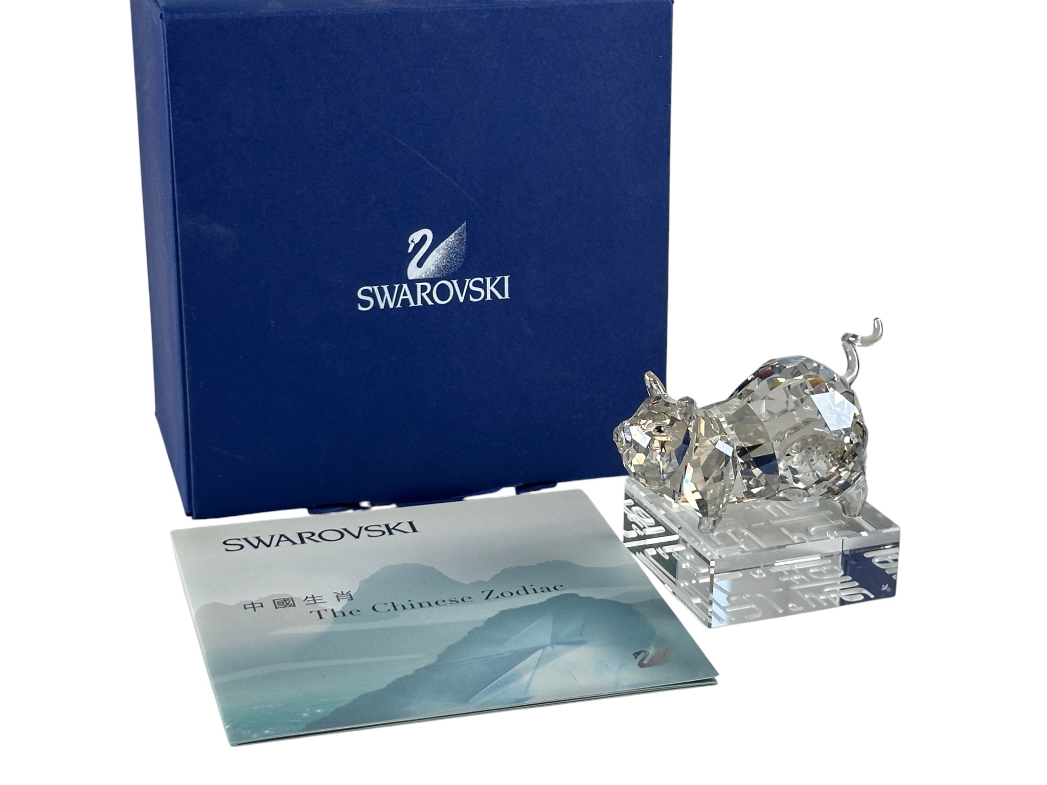 Swarovski Figur 1047431 Zodiak Schwein 8.3 x 7.5 cm Ovp in Zustand siehe Fotos