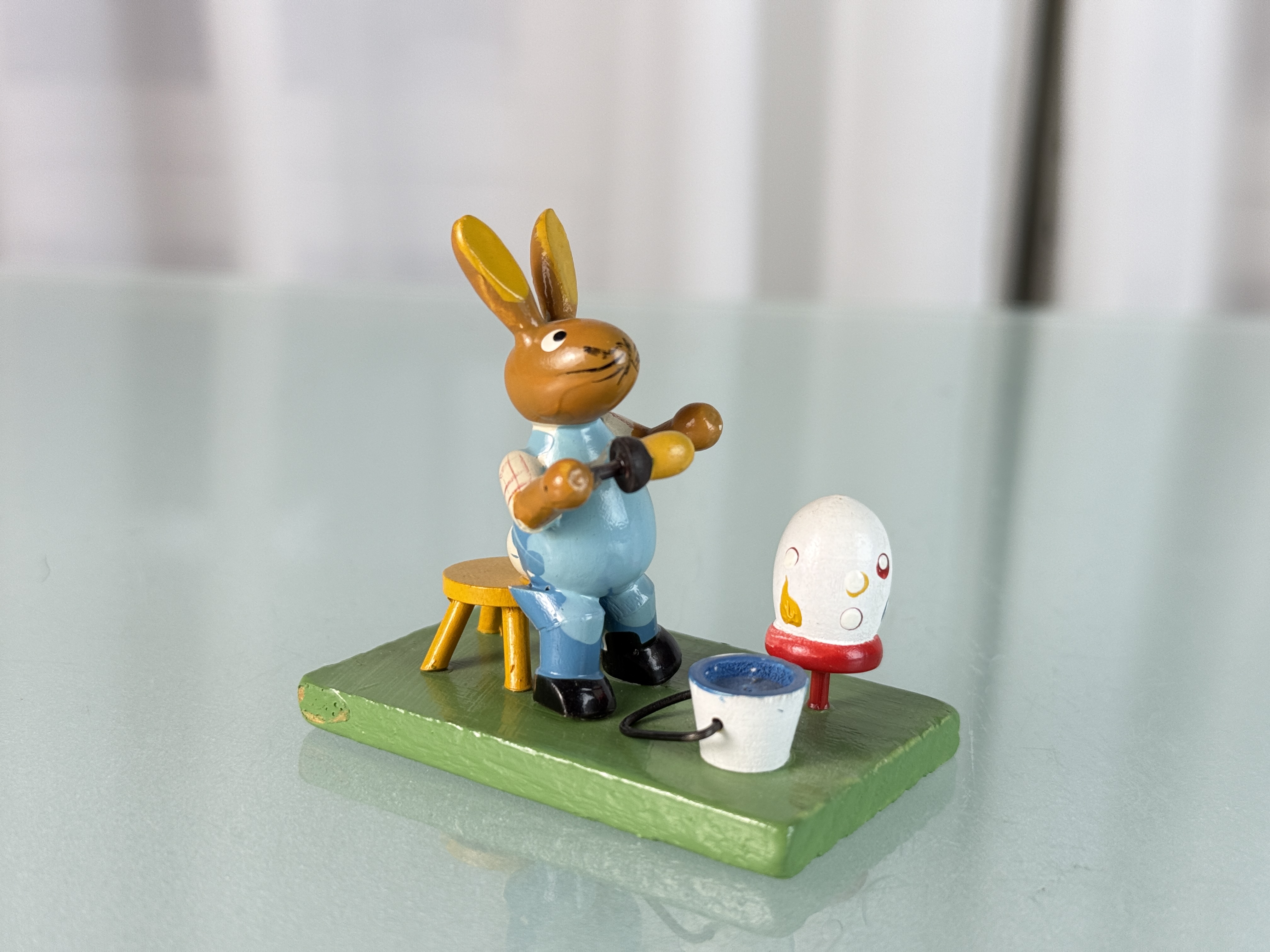 Erzgebirge Figur Hase 6,5 cm. Top Zustand 