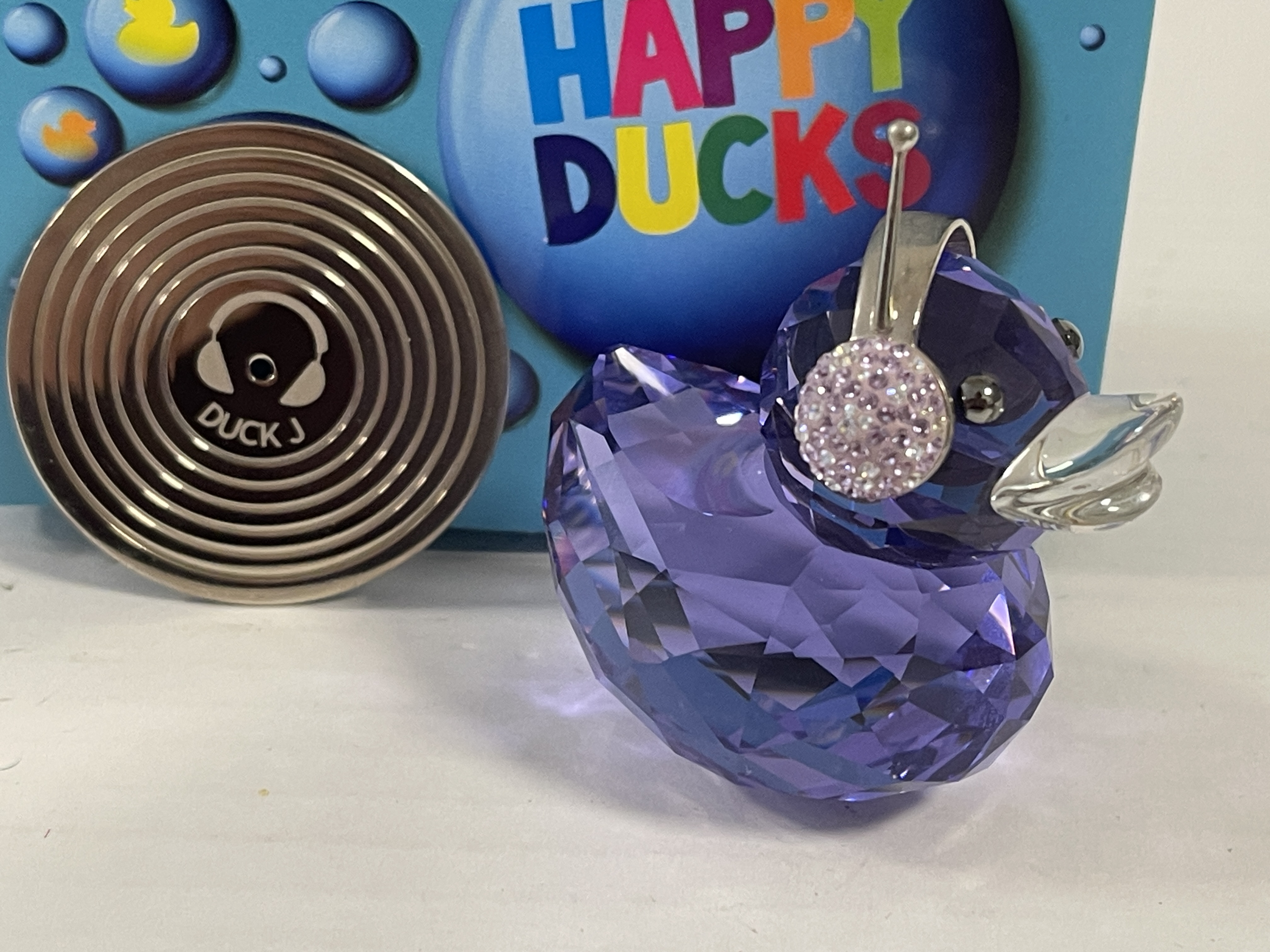Swarovski Figur 1049592 Happy Duck Dj Duck 5,4 cm Ovp Zertifikat Top Zustand 