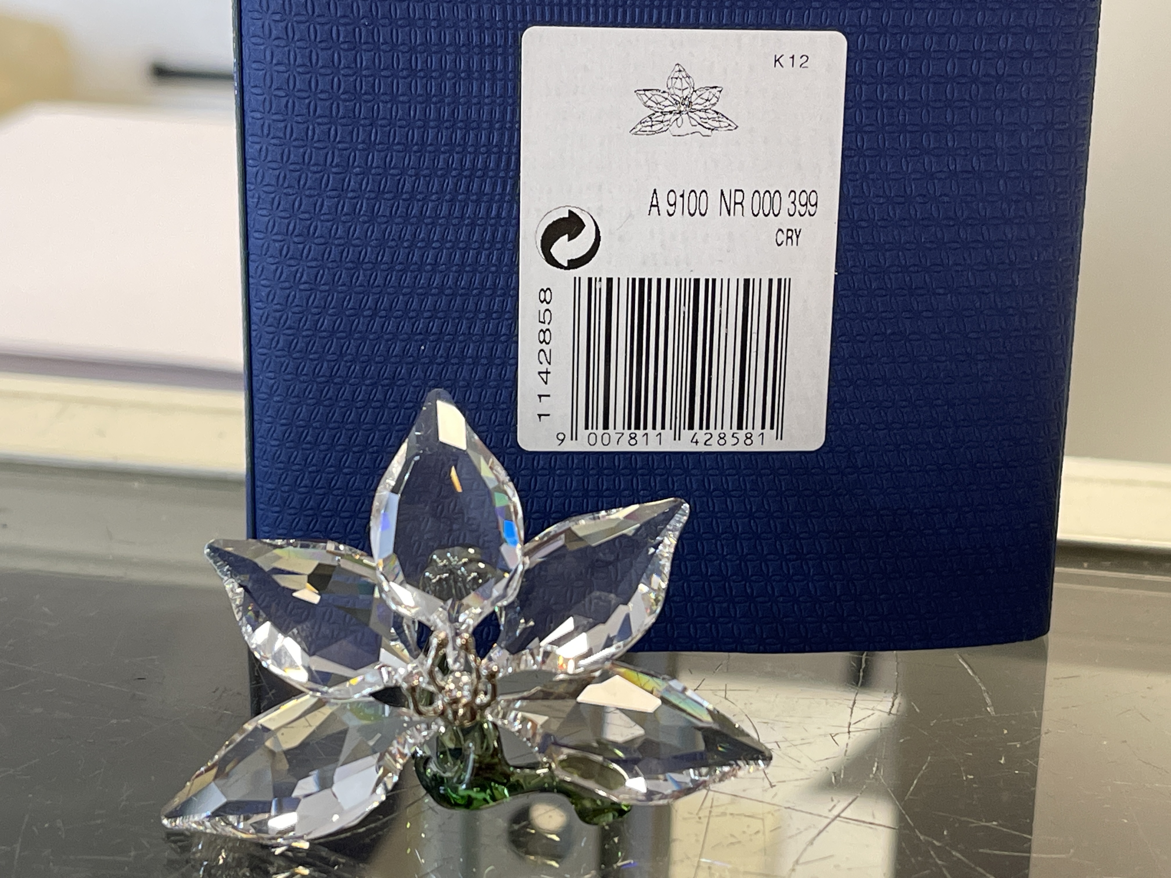Swarovski Figur 1142858 Scs Orchidee 5 cm Mit Ovp & Zertifikat. 