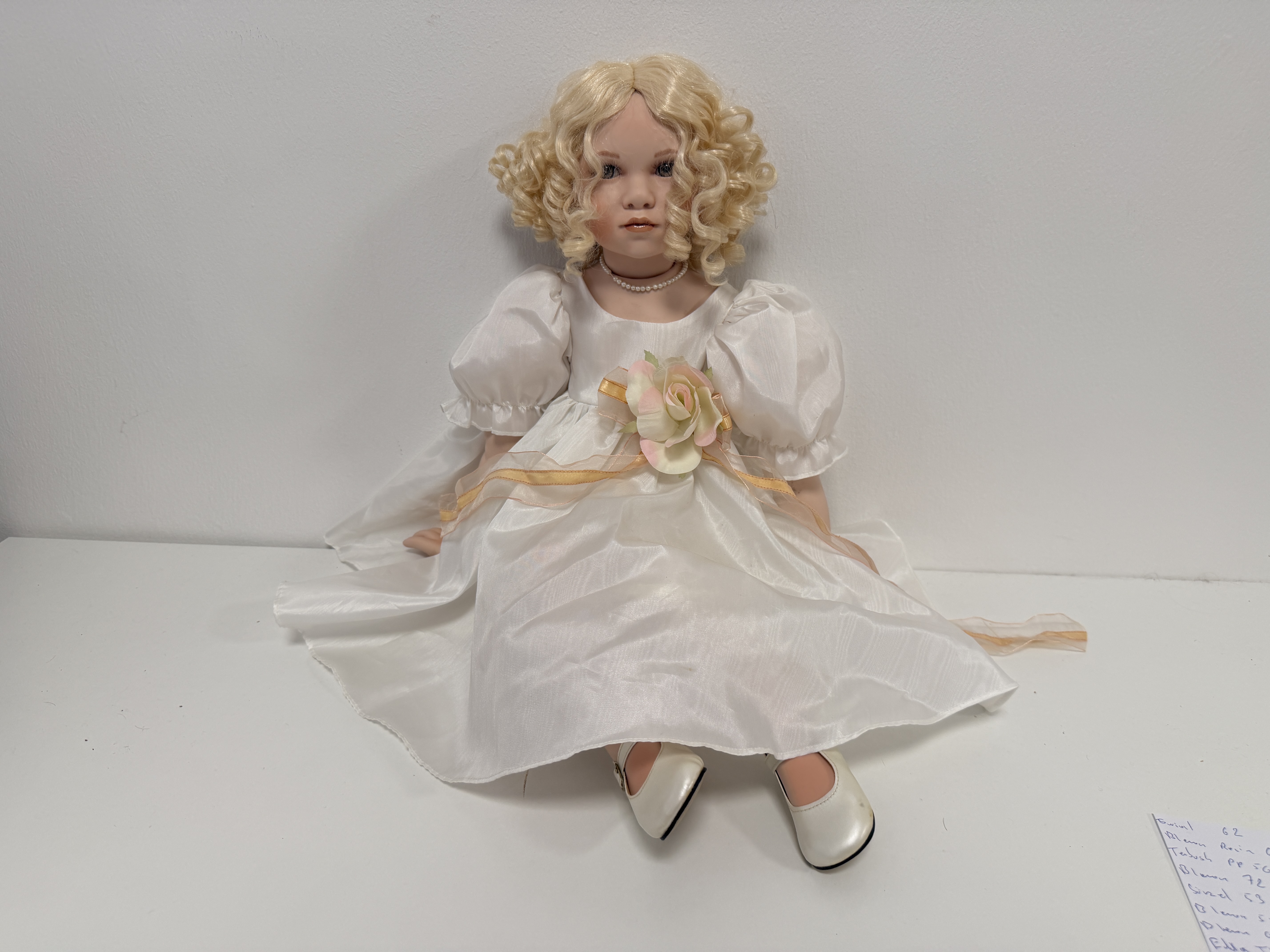  Ute Kase Lepp Künstlerpuppe Porzellan Puppe 65 cm. Top Zustand. 