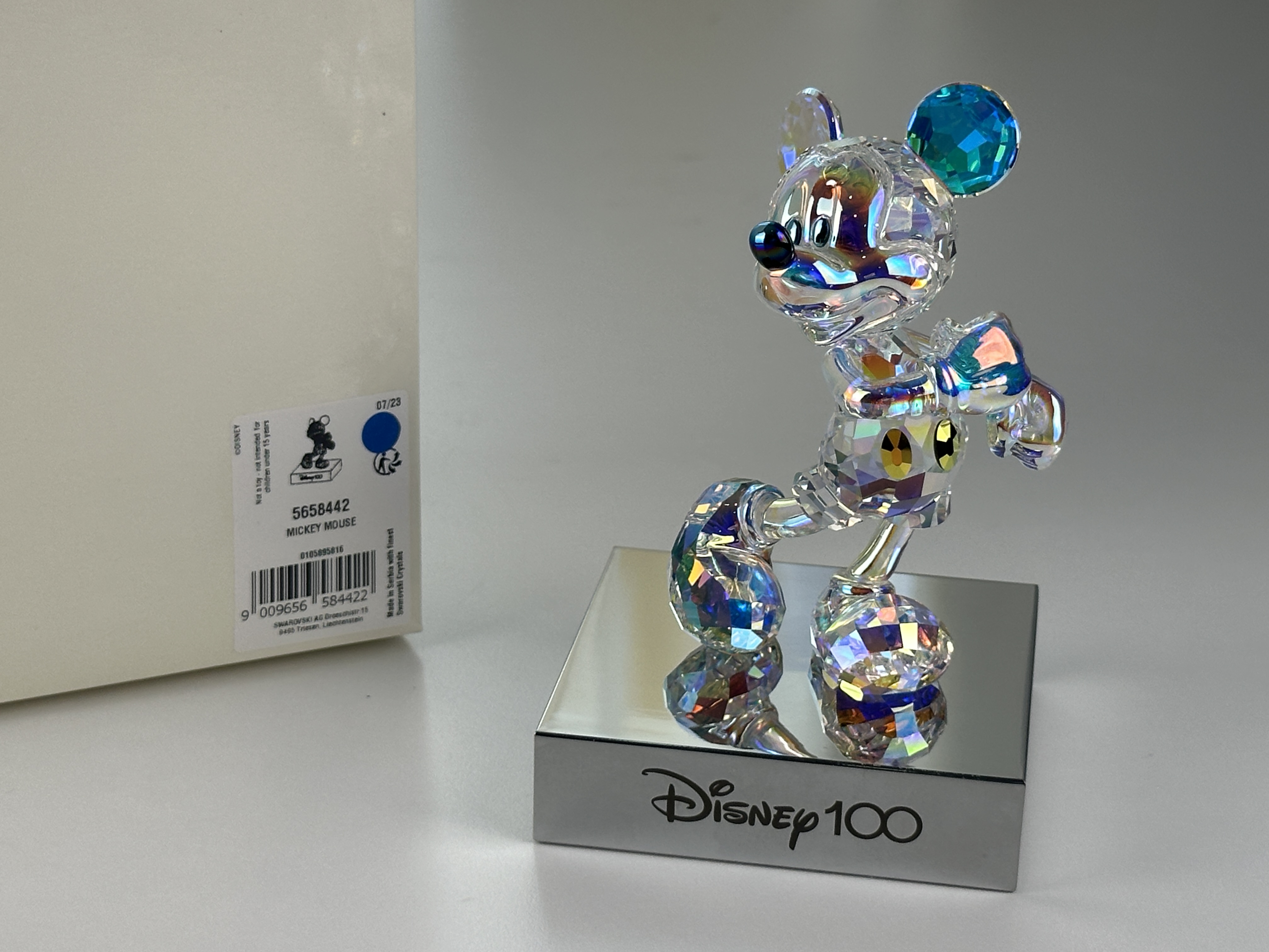 Swarovski Figur 5658442 Disney Mickey Mouse 100 Jahre 12 x 8 x 8 cm. Mit OVP & Zertifikat. Top Zustand