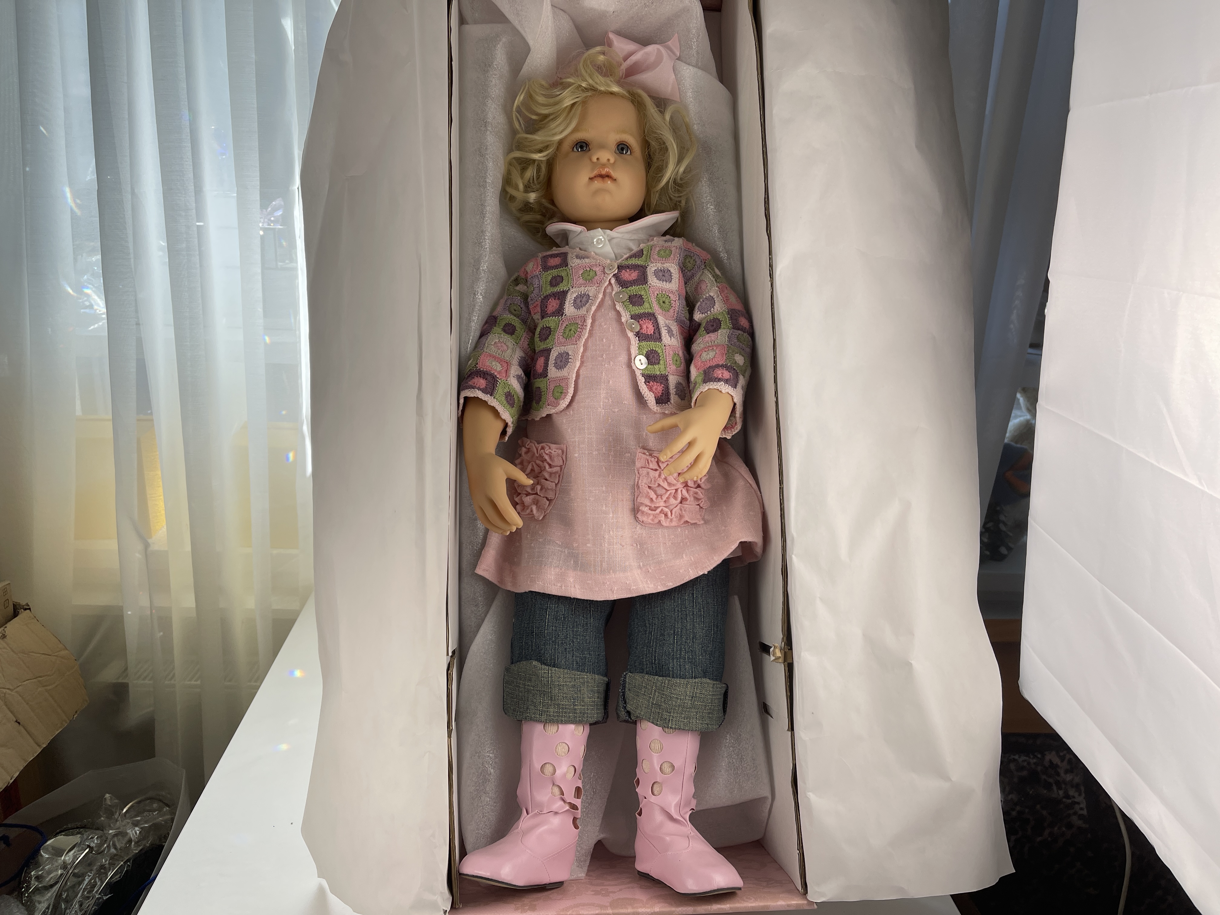 Götz Hildegard Günzel Vinyl Puppe 70 cm. Top Zustand  