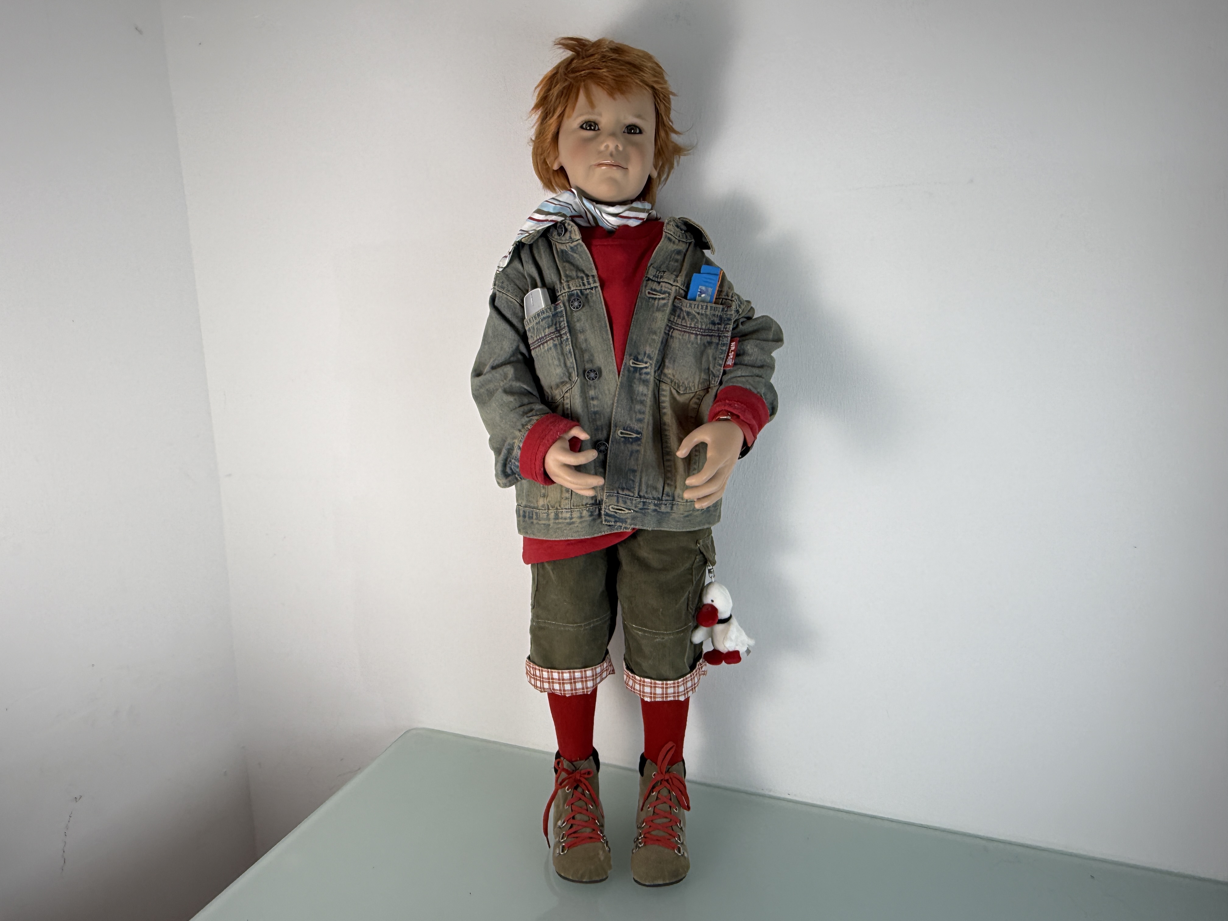 Künstlerpuppe Susan Lippl Vinyl Puppe 100 cm. Top Zustand 