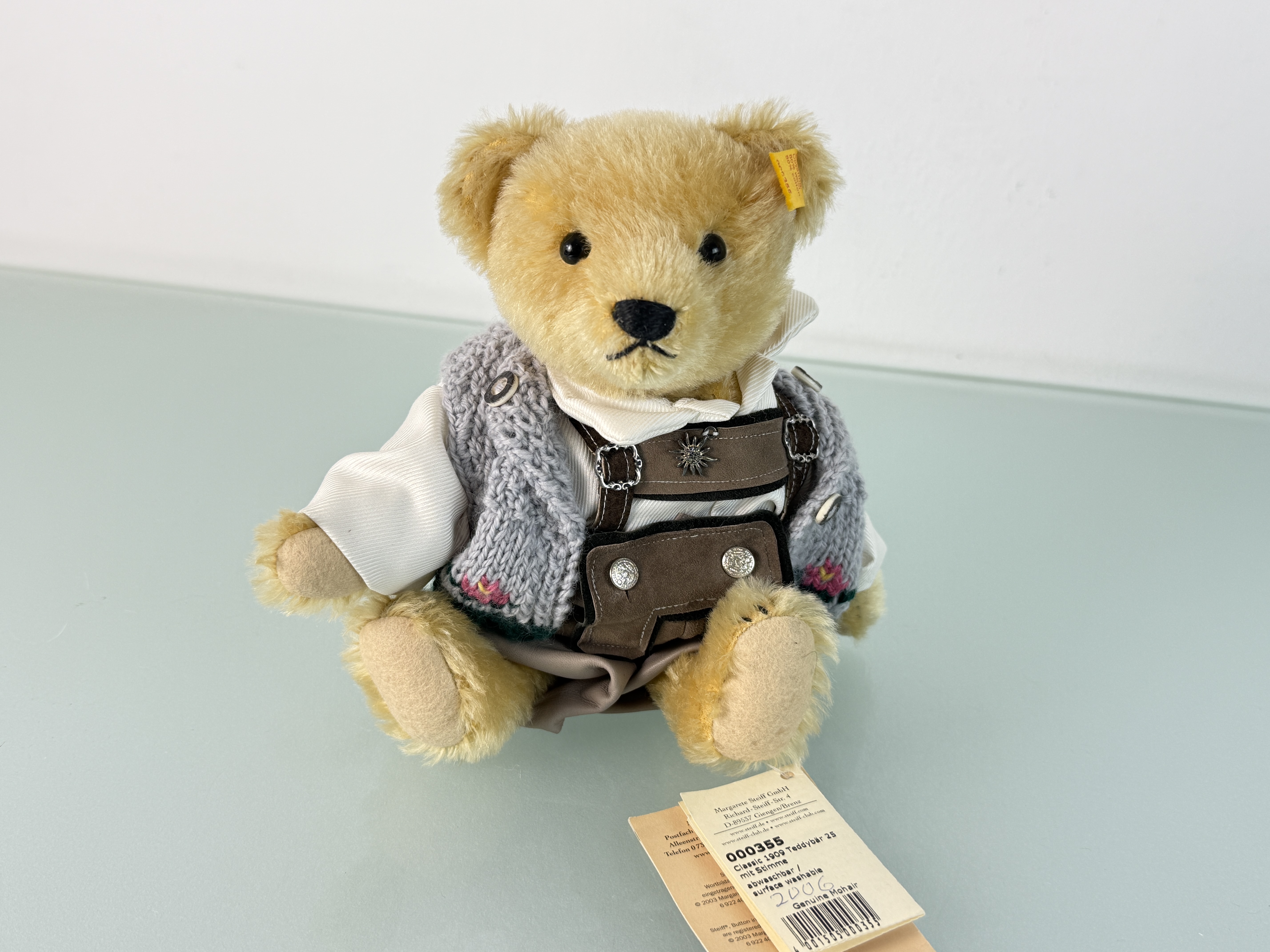 Steiff Tier 000355 Classic Teddy Bär 25 cm. Top Zustand