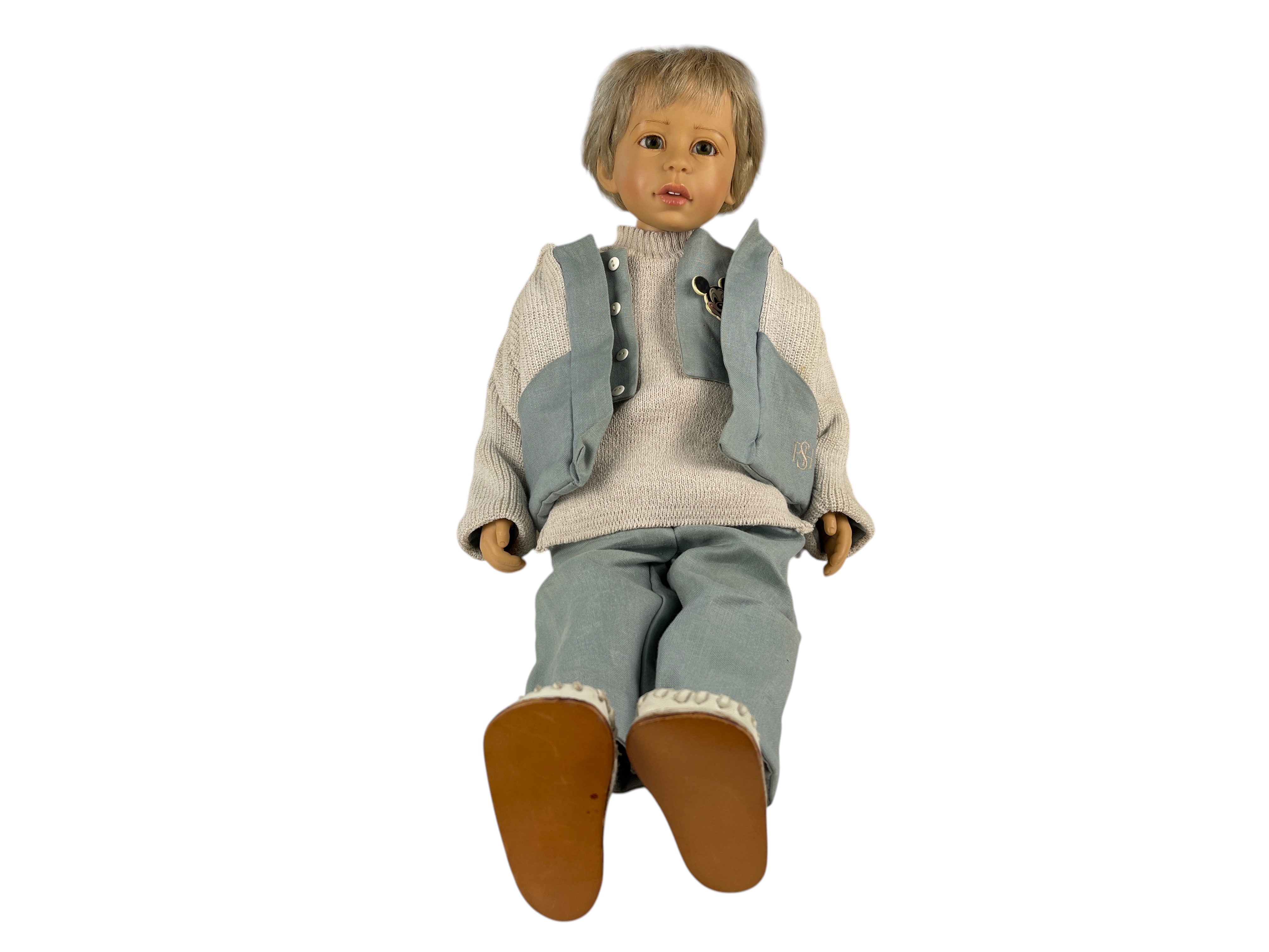 Künstlerpuppe Philip Heath Künstlerpuppe Vinyl Puppe 58 cm. Top Zustand  