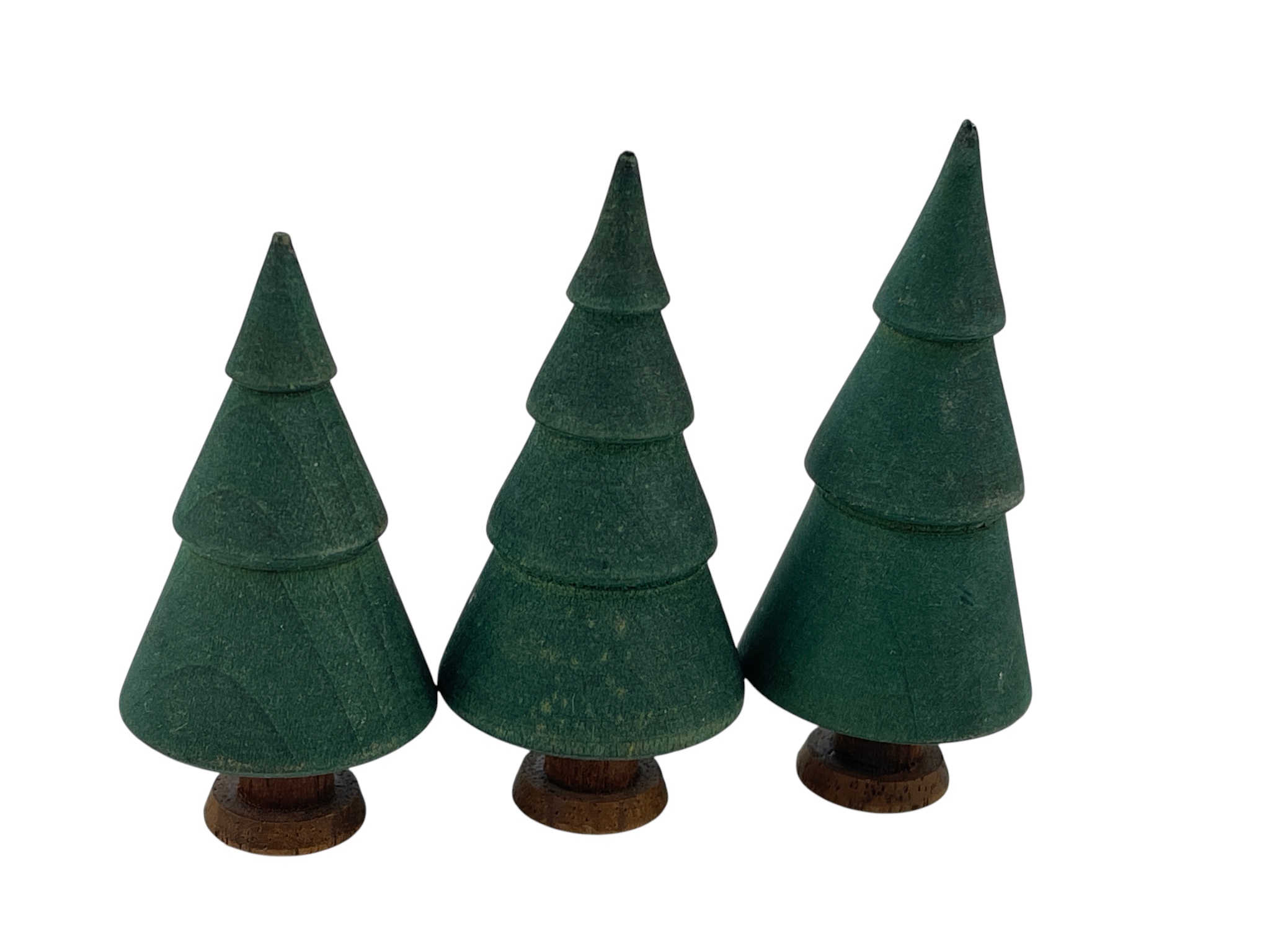 Erzgebirge Figur 3 Bäume 5 - 6 cm. Guter Zustand 