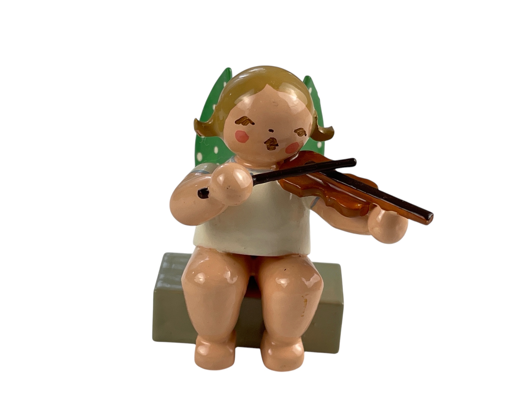  Erzgebirge Figur Engel 5 cm. Zustand siehe Fotos  