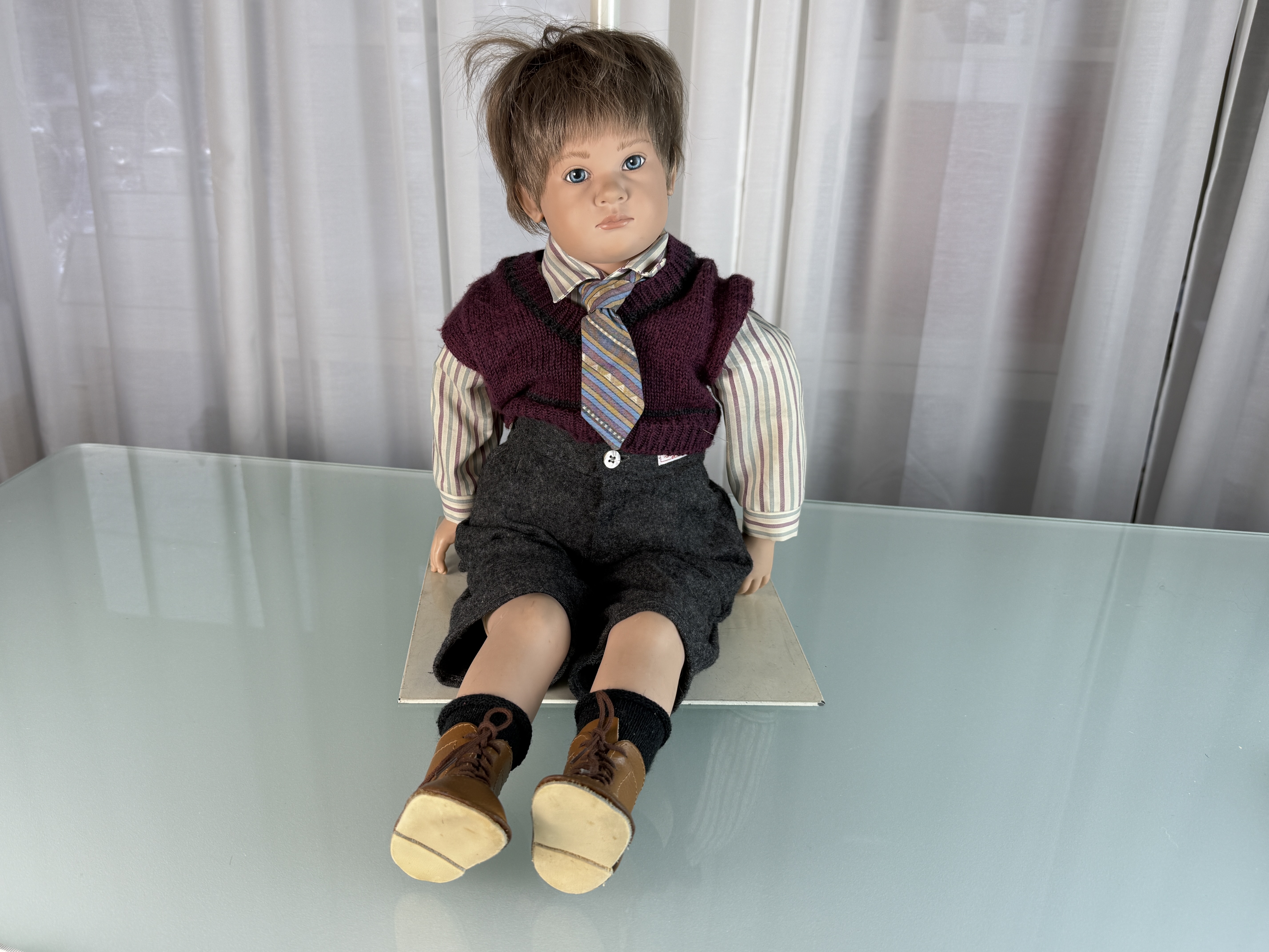 Künstlerpuppe Sigikid Sabine Esche Vinyl Puppe 62 cm. Top Zustand