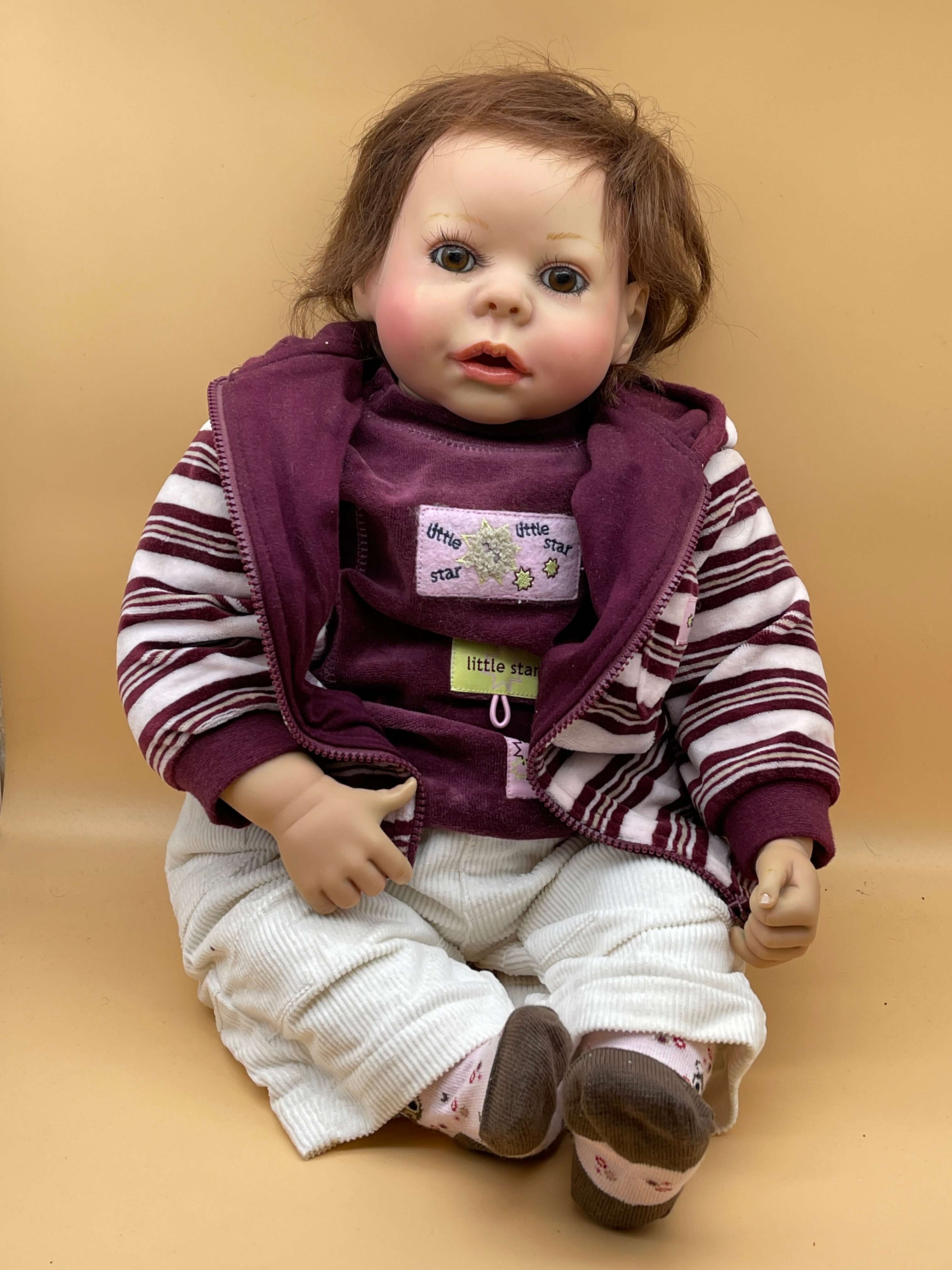 Künstlerpuppe Vinyl Puppe 55 cm. Top Zustand. 