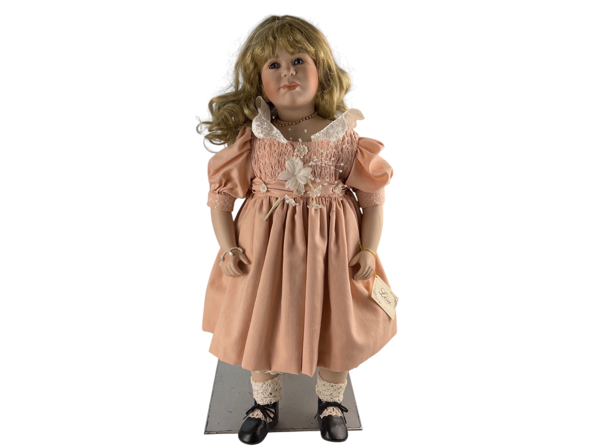 Künstlerpuppe Porzellan Puppe 60 cm. Top Zustand   