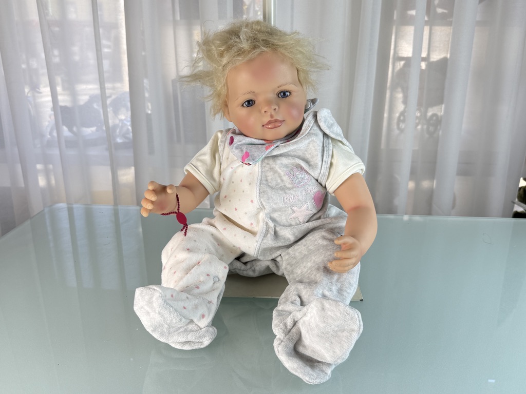 Künstlerpuppe Bettine Klemm Vinyl Puppe 55 cm Top Zustand  