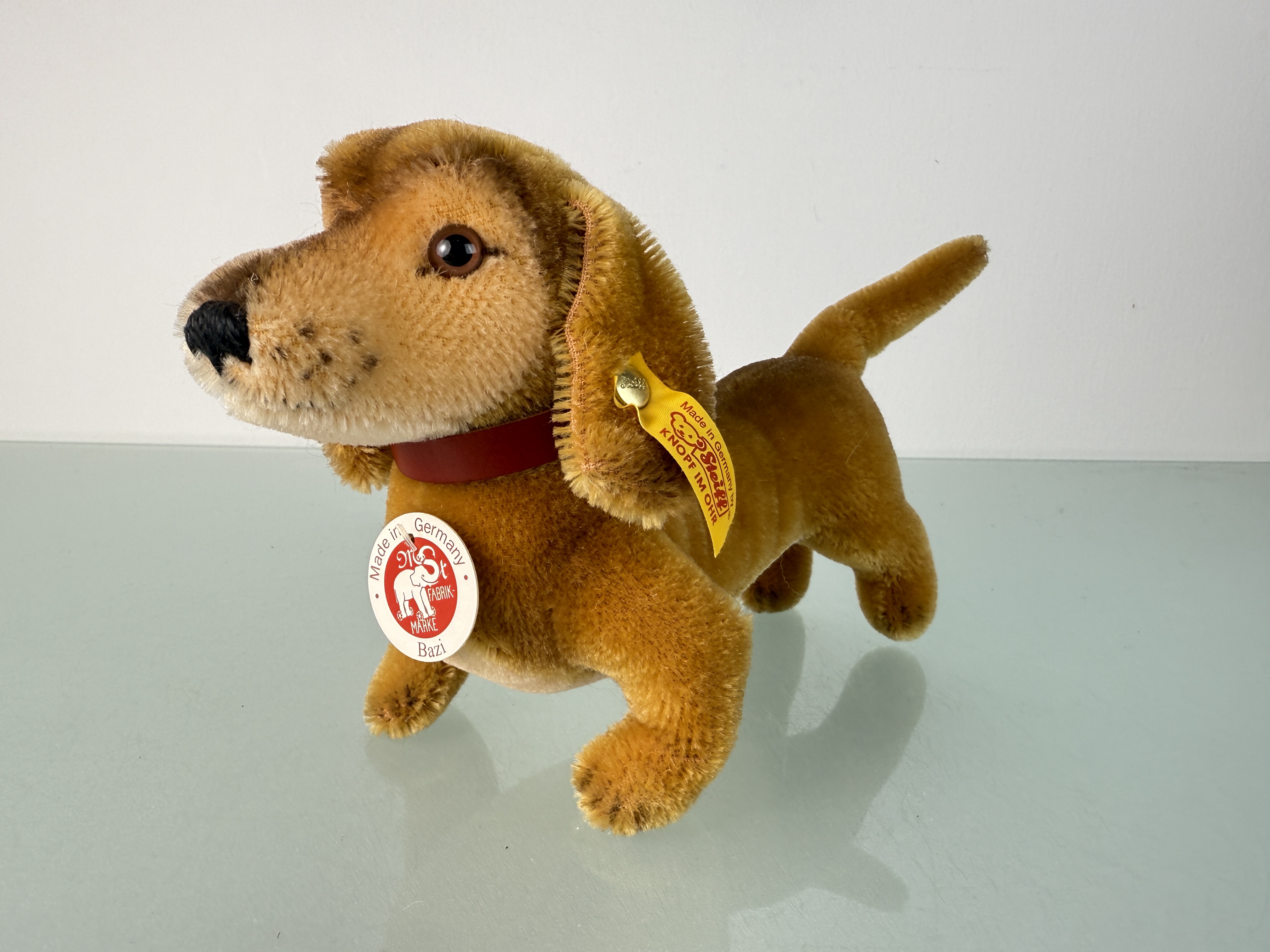 Steiff Tier 035081 Hund Dackel 15 x 26 cm Top Zustand.   