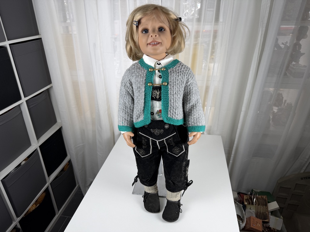 Künstlerpuppe Puppe Monika Peter Leicht Vinyl Puppe 88 cm. Top Zustand 