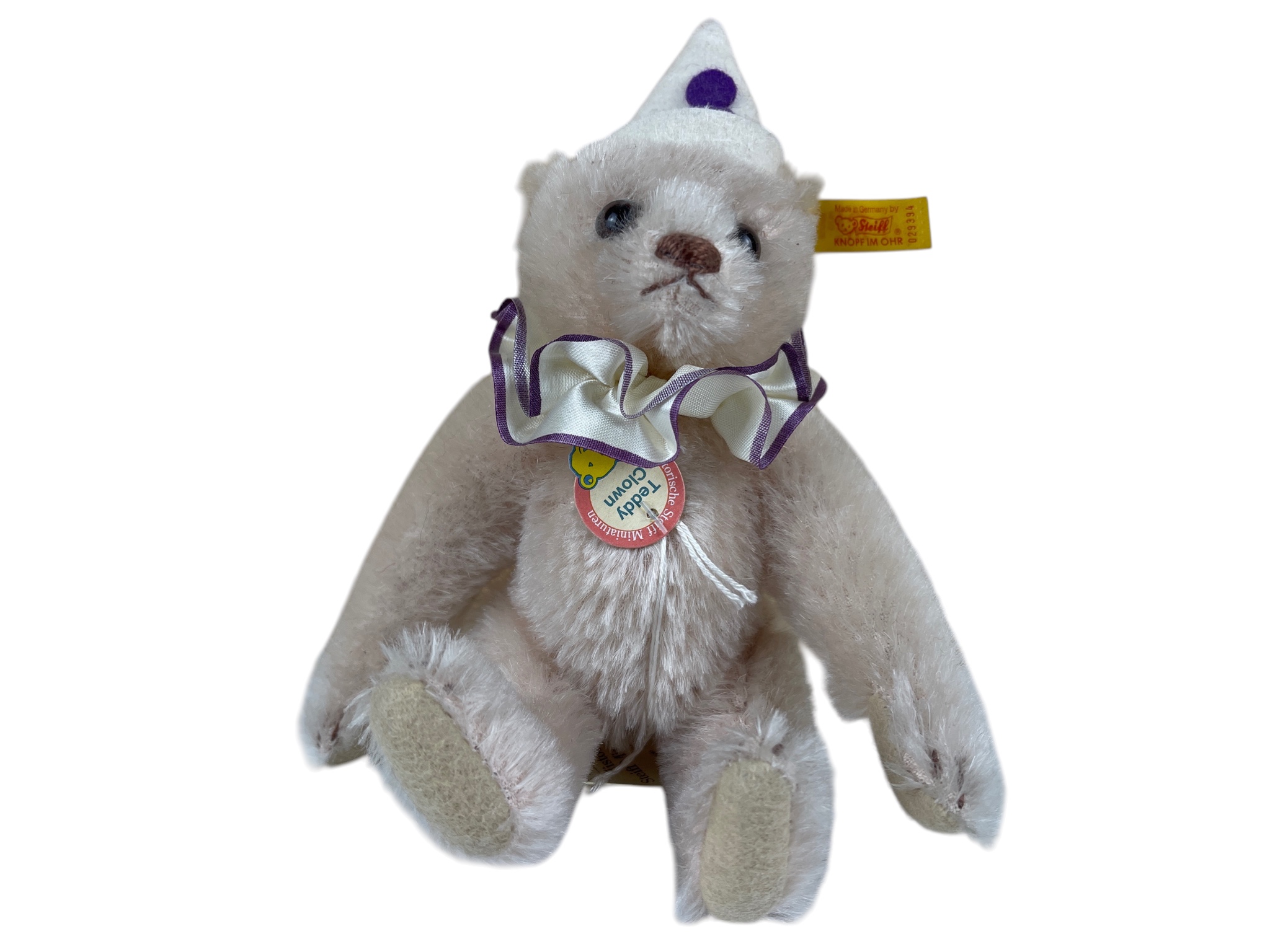 Steiff Tier Teddy Bär 029394 Clown Teddy 16 cm Top Zustand 
