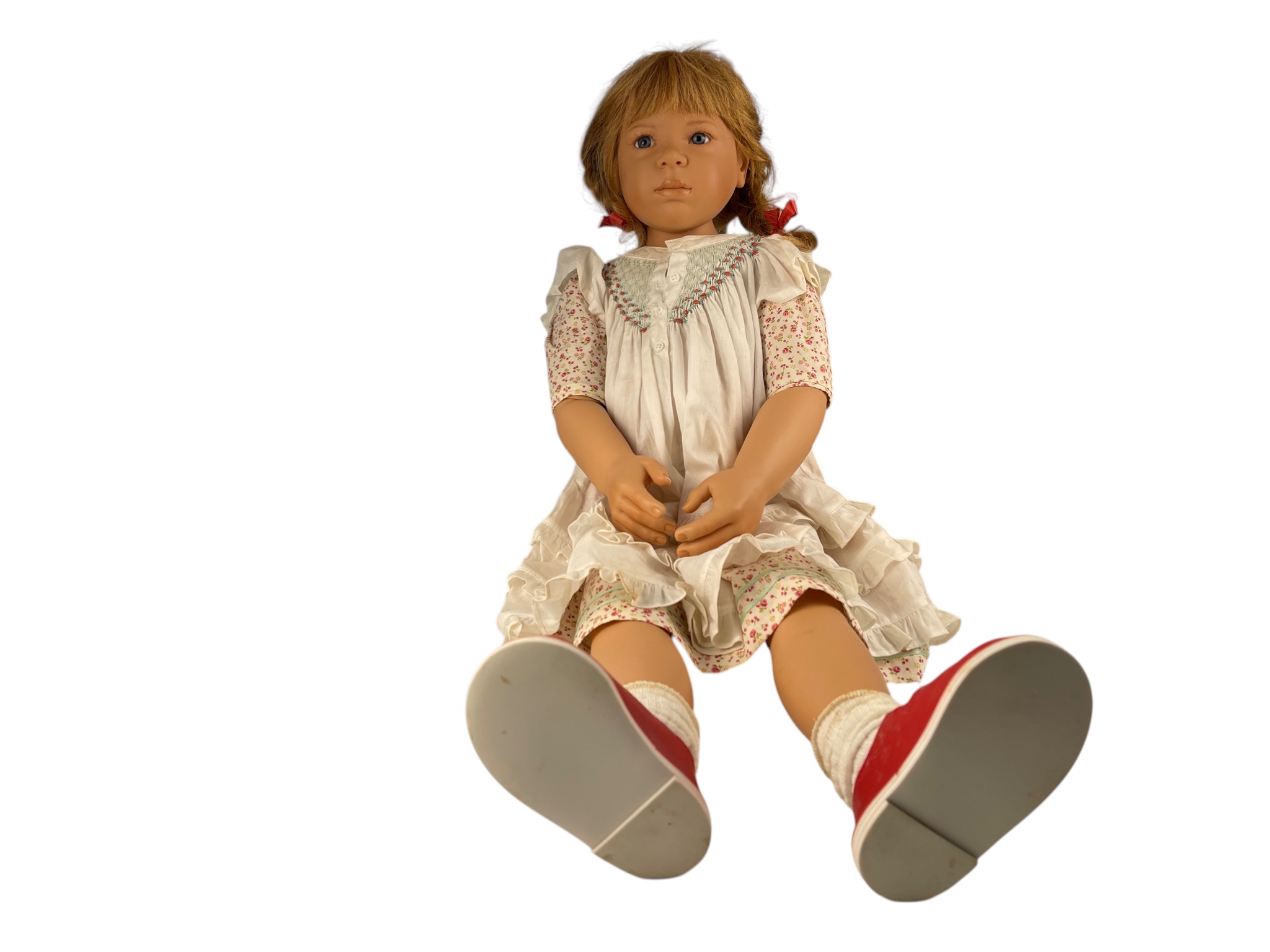 Künstlerpuppe Heidi Plusczok Vinyl Puppe 80 cm. Top Zustand siehe Fotos