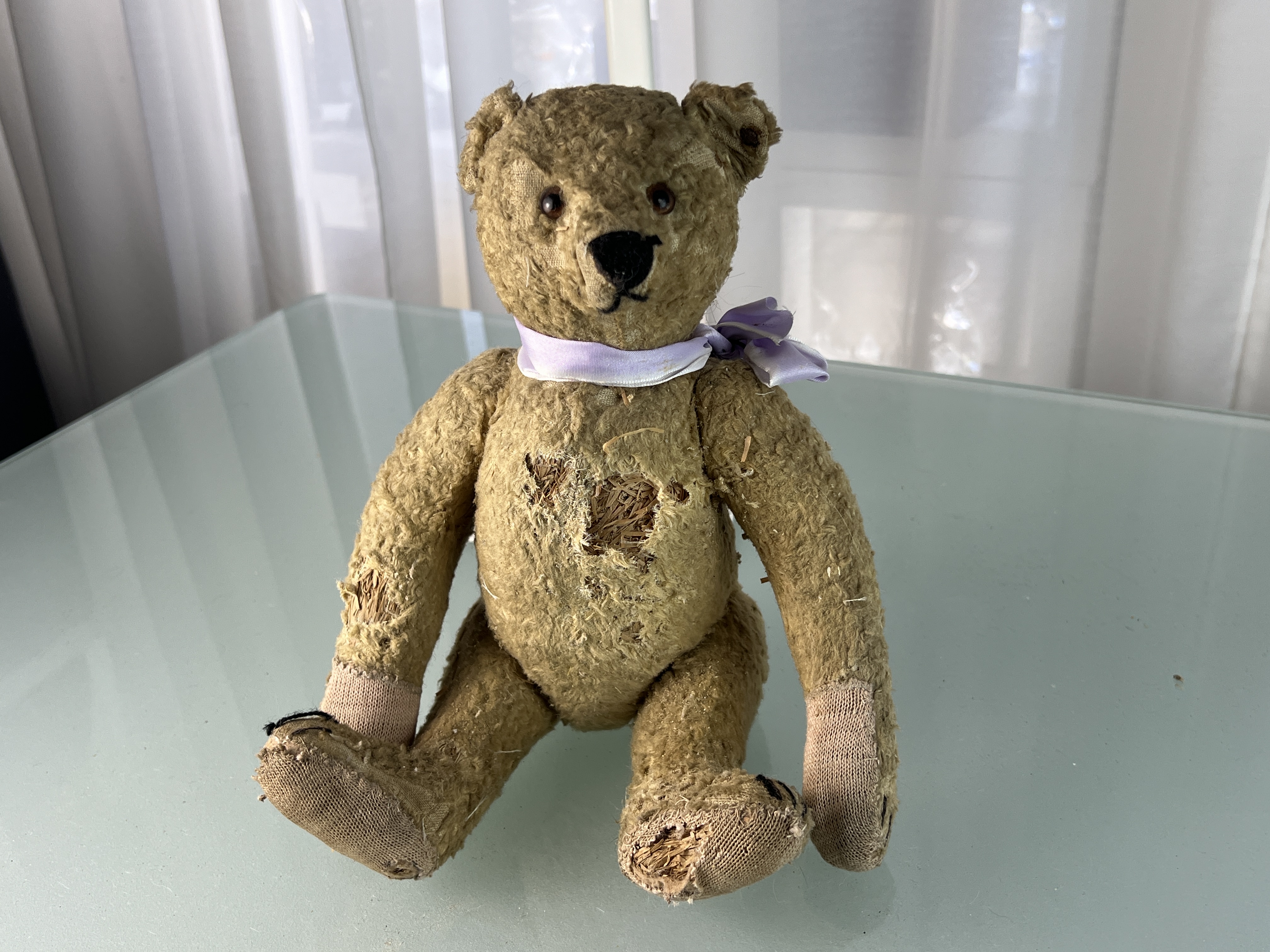 Alter Steiff Teddy Bär 34 cm Zustand für sein Alter Gut siehe Fotos 