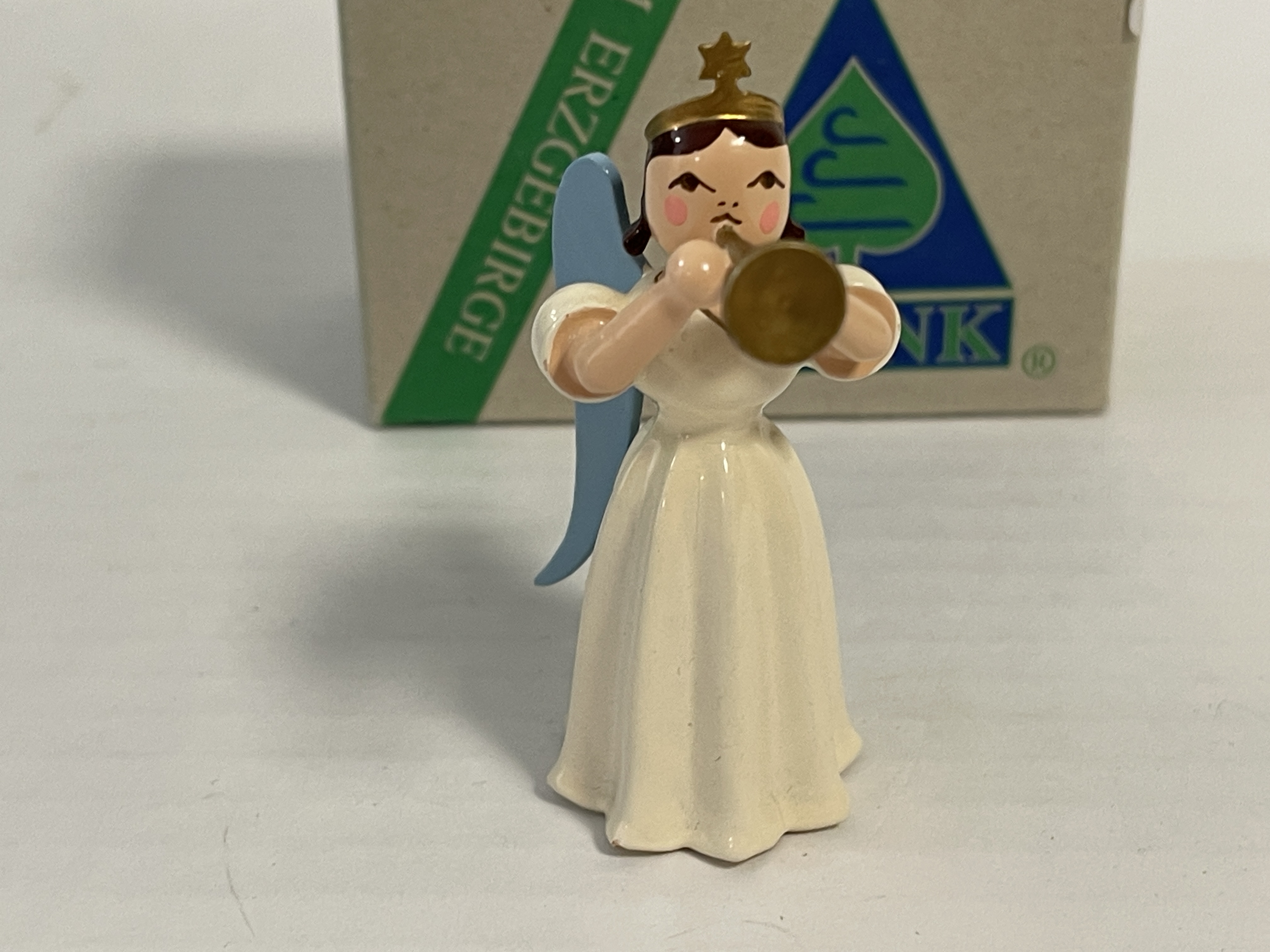 Erzgebirge Blank Figur Engel 6,5 cm. Top Zustand OVP     