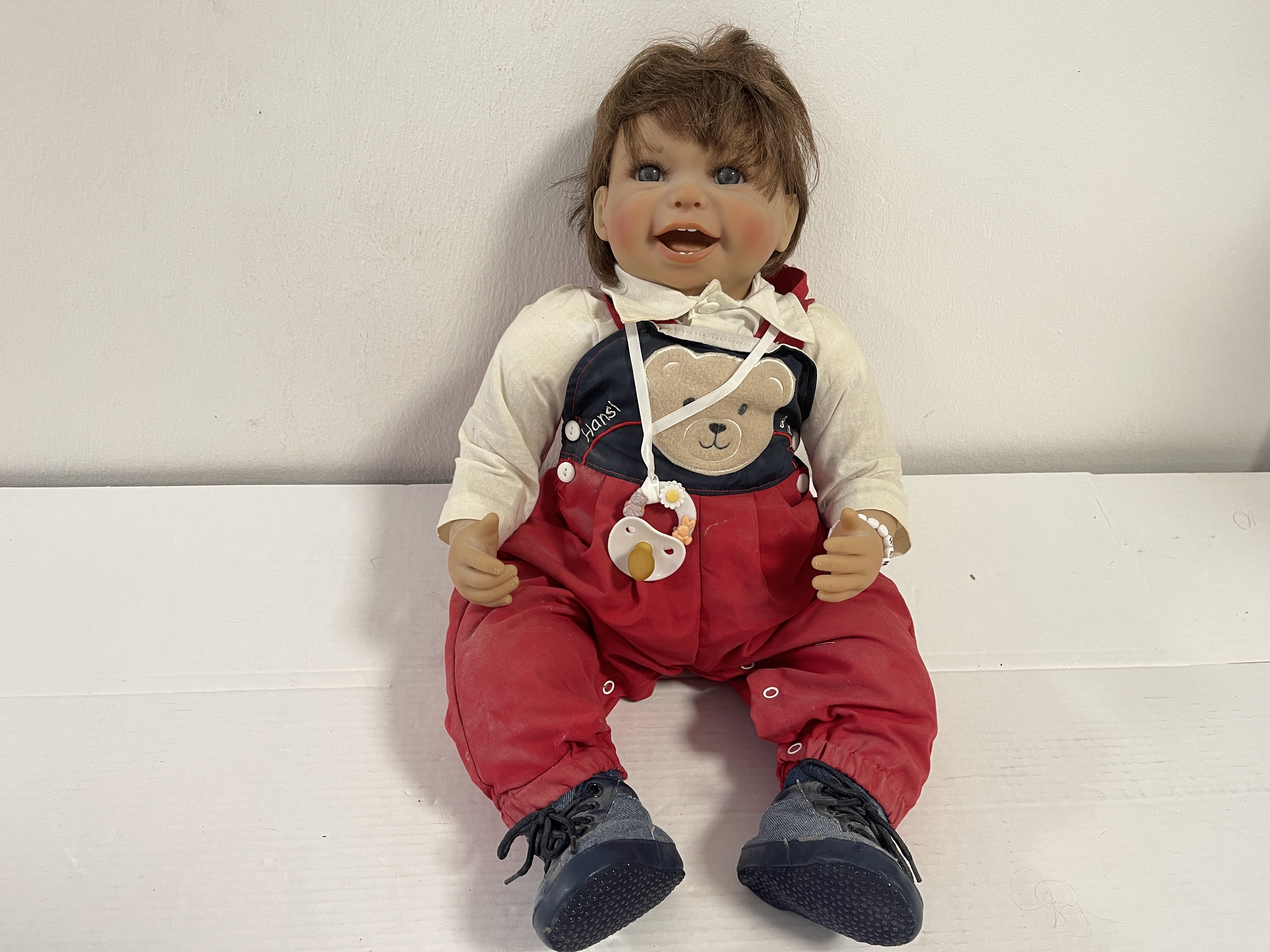 Künstlerpuppe Inge Tenbusch Vinyl Puppe 45 cm. Zustand siehe Fotos  