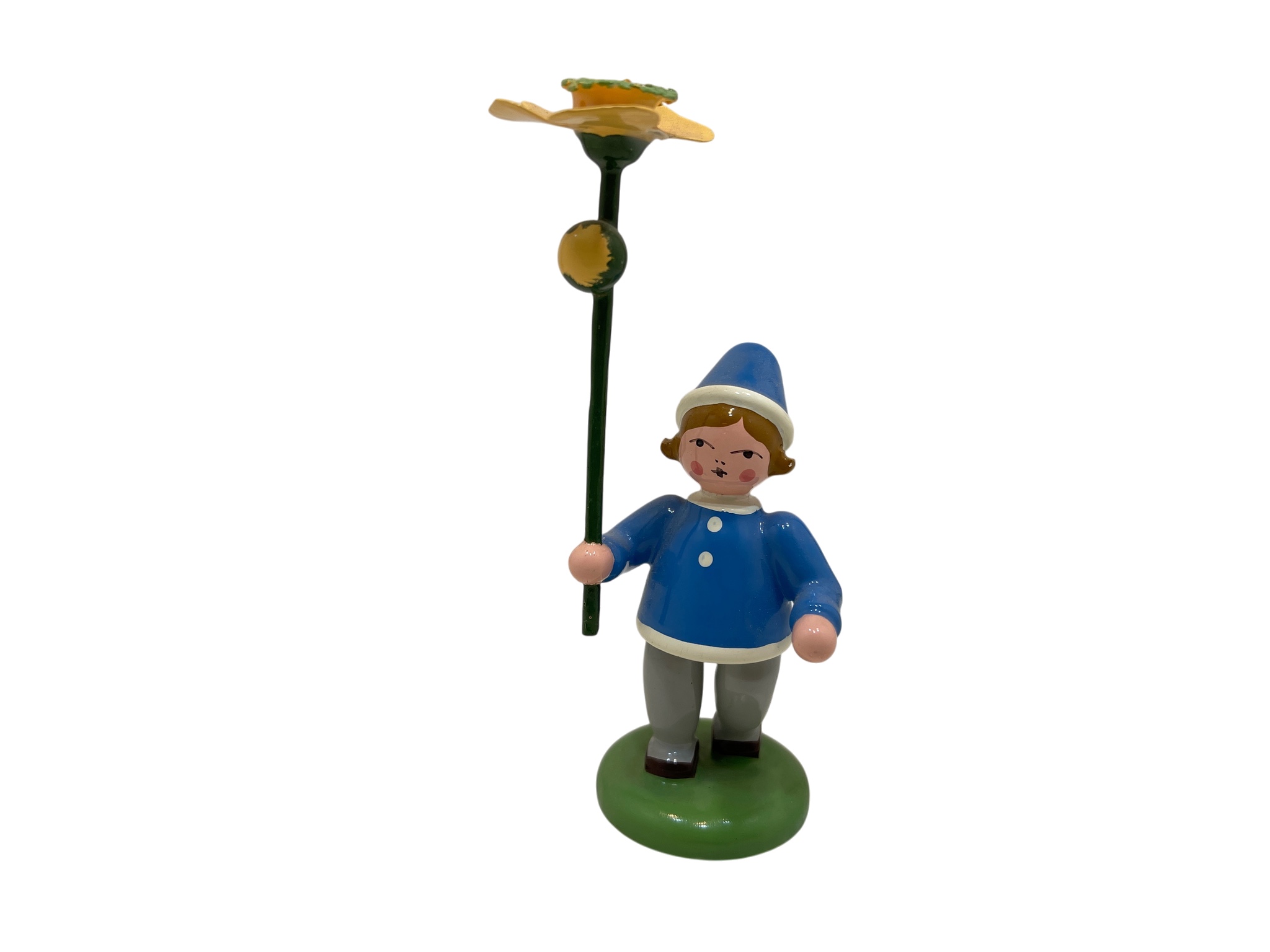 Erzgebirge Figur Sammler Holz Figur Blumenkind 9,5 cm. Zustand siehe Fotos
