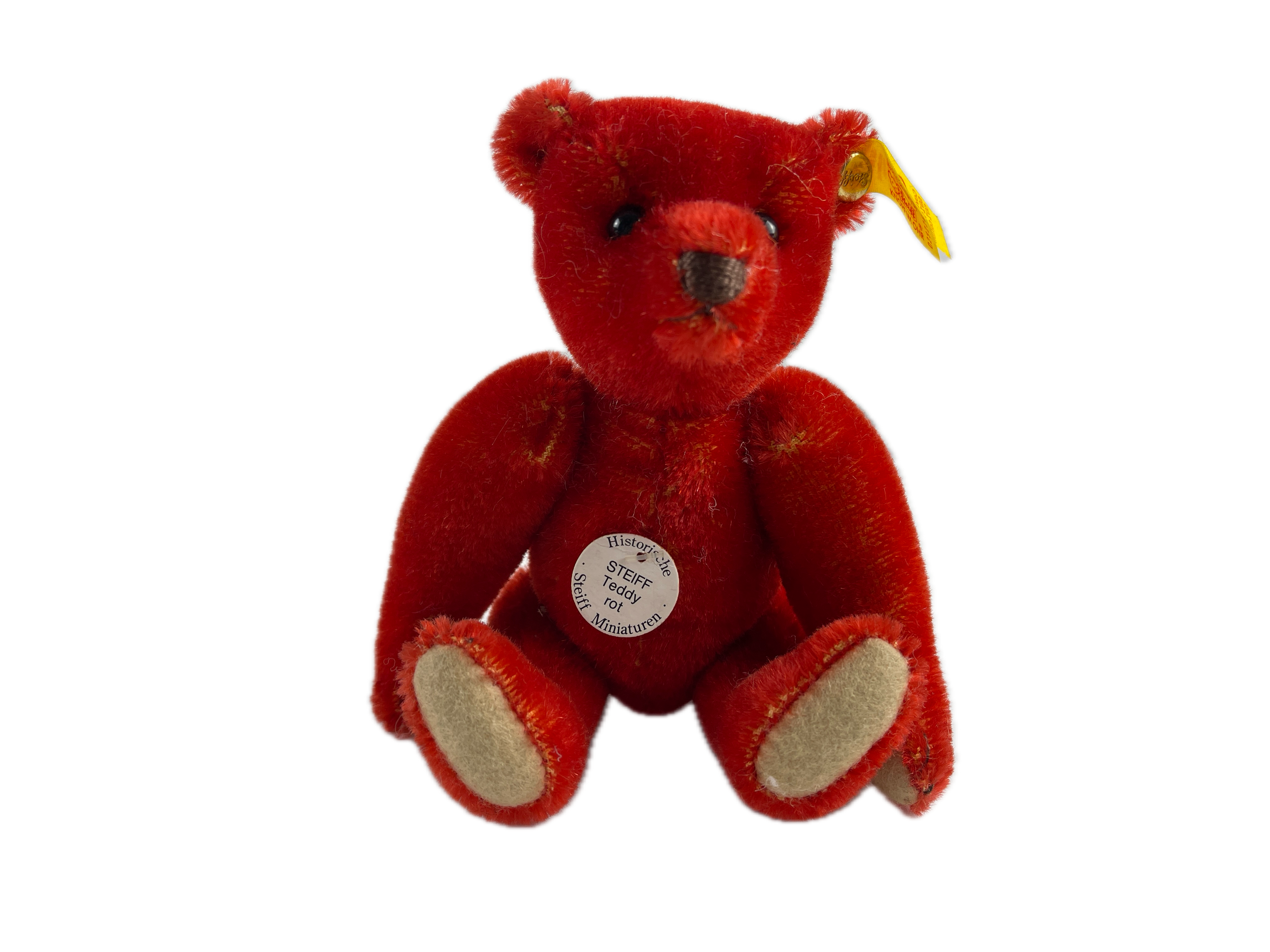 Steiff Tier Teddy Bär 029226 Historische Miniaturen Rot 16 cm Top Zustand.