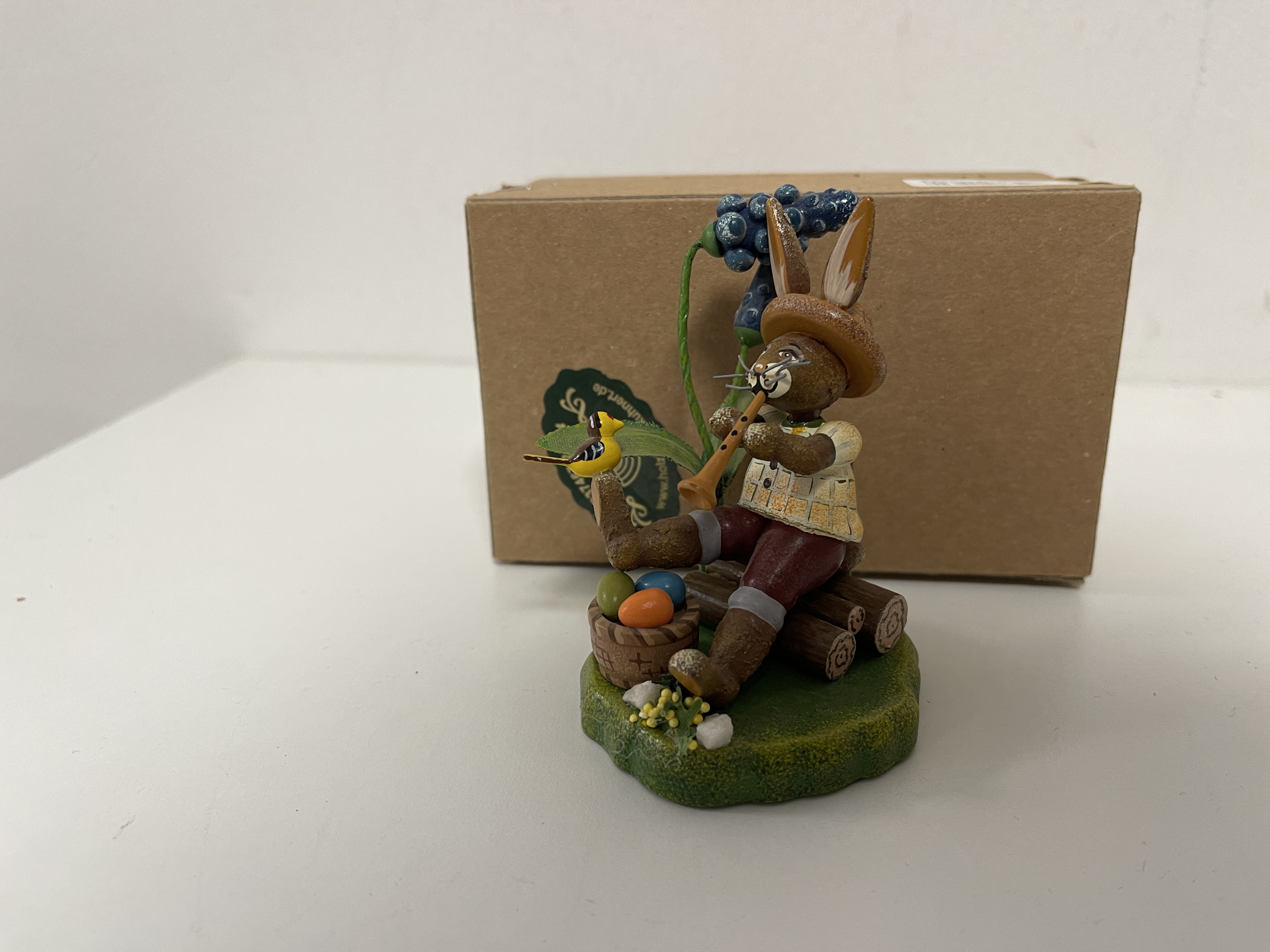 Erzgebirge Sammler Figur Hubrig Hase 8,5 cm. Top Zustand  
