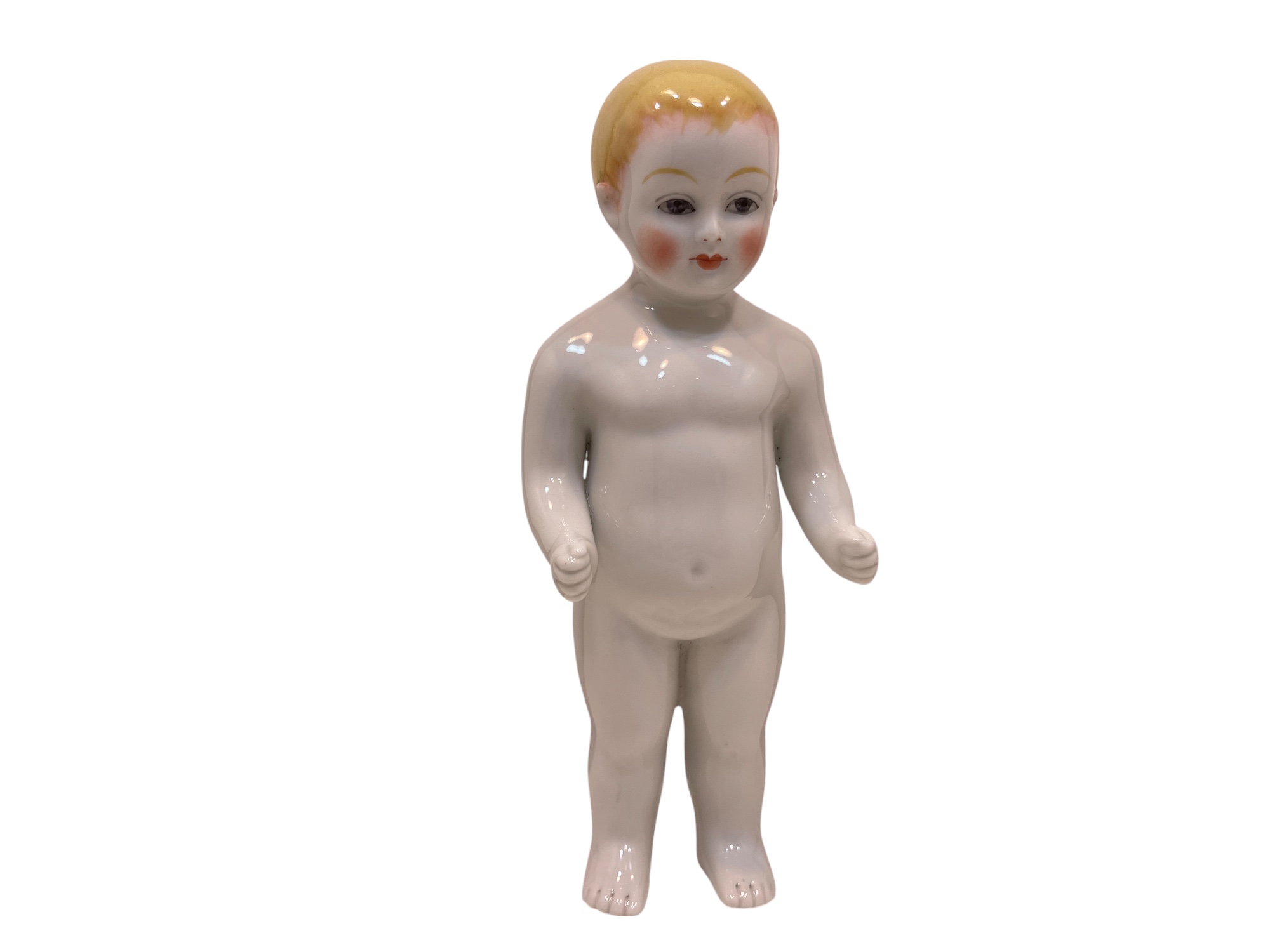 Künstlerpuppe Porzellan Puppe Figur 17 cm. Top Zustand    