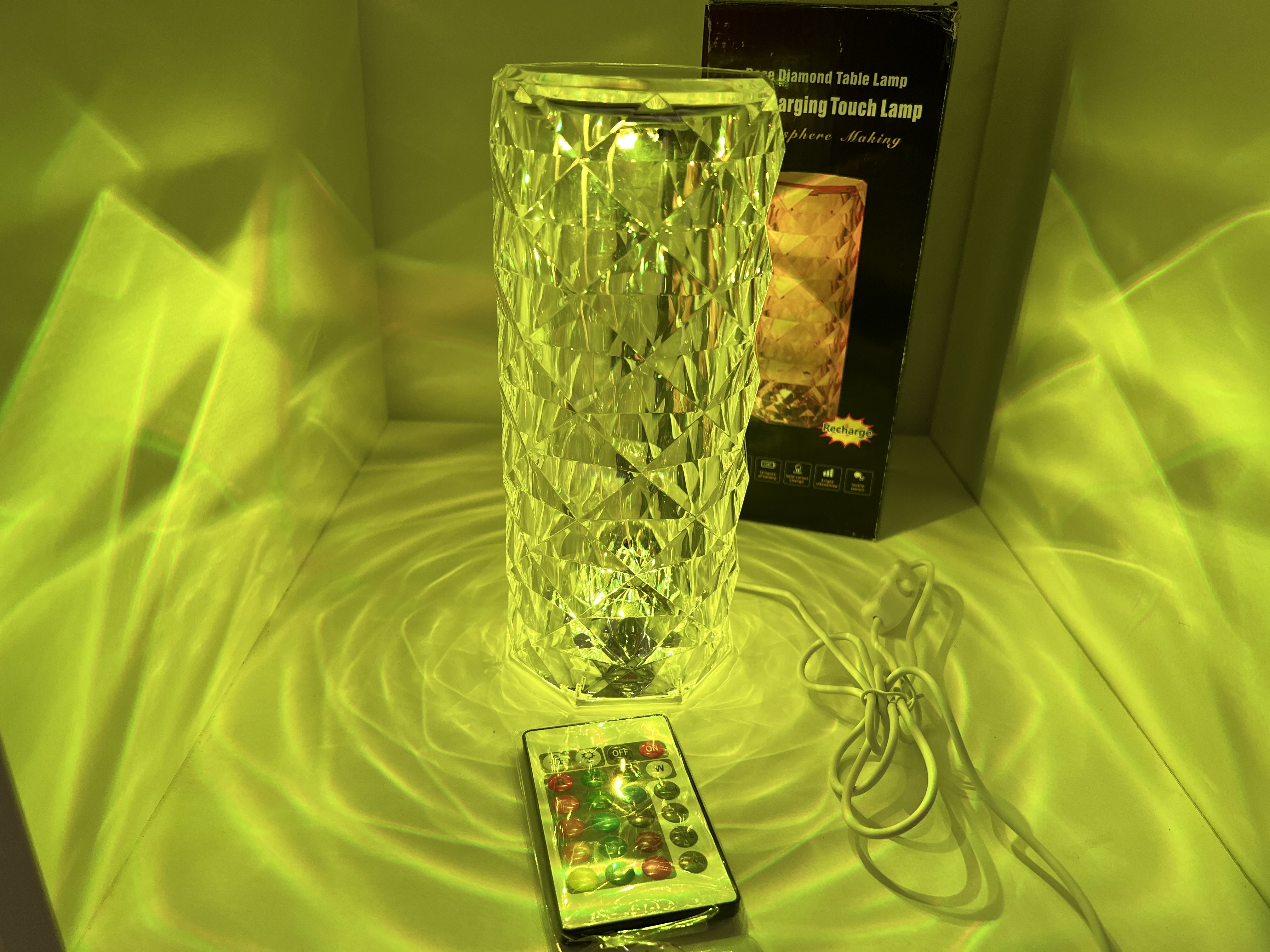 Tischlampe Rosen Diamant Lampe. 16 verschiedene Farbeffekte. Inkl. Fernbedienung. Neuware 