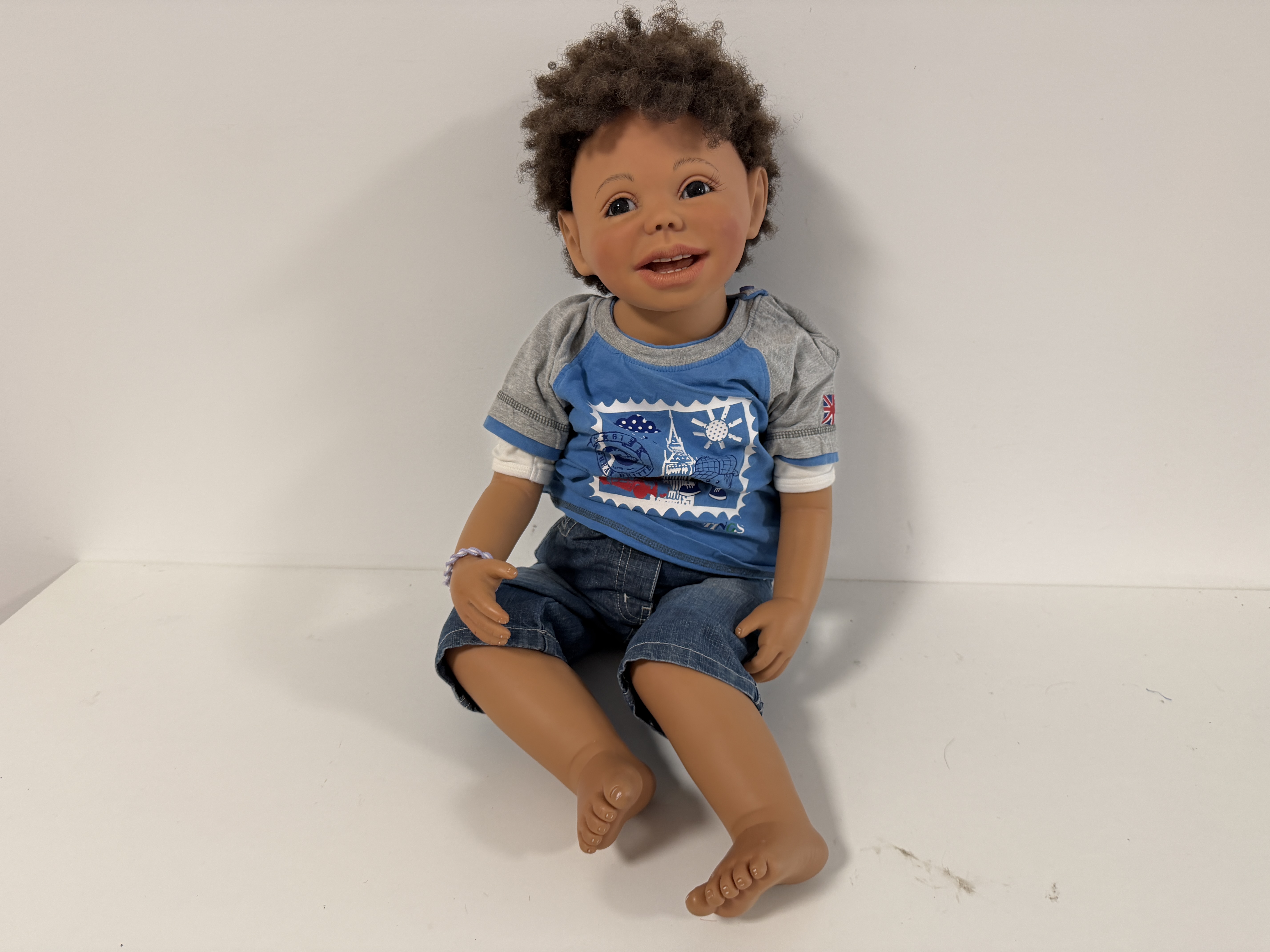 Künstlerpuppe Feser Vinyl Puppe 73 cm. Top Zustand 