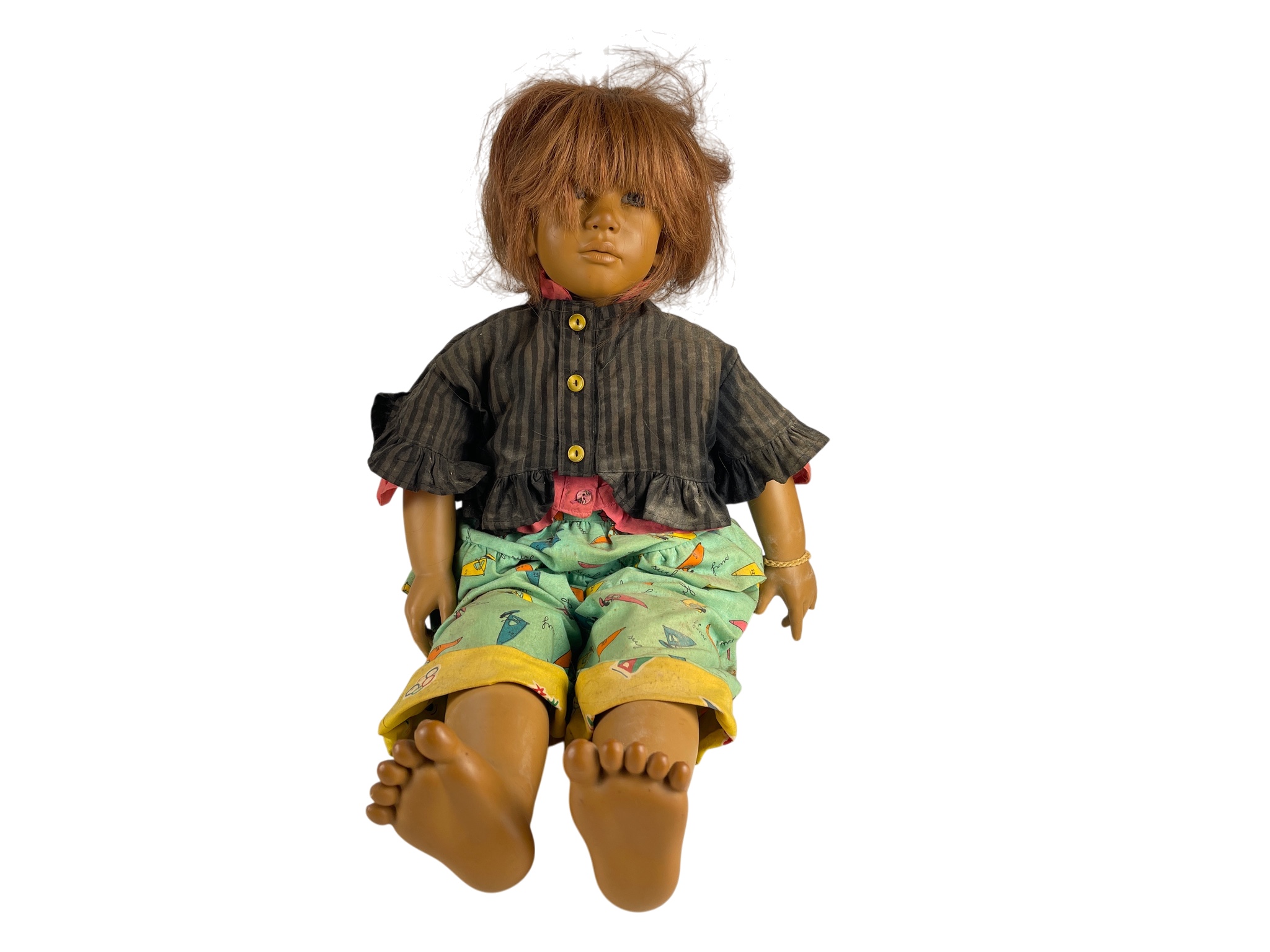 Annette Himstedt Puppe Janka 65 cm. Stark verraucht - Schmutzig
