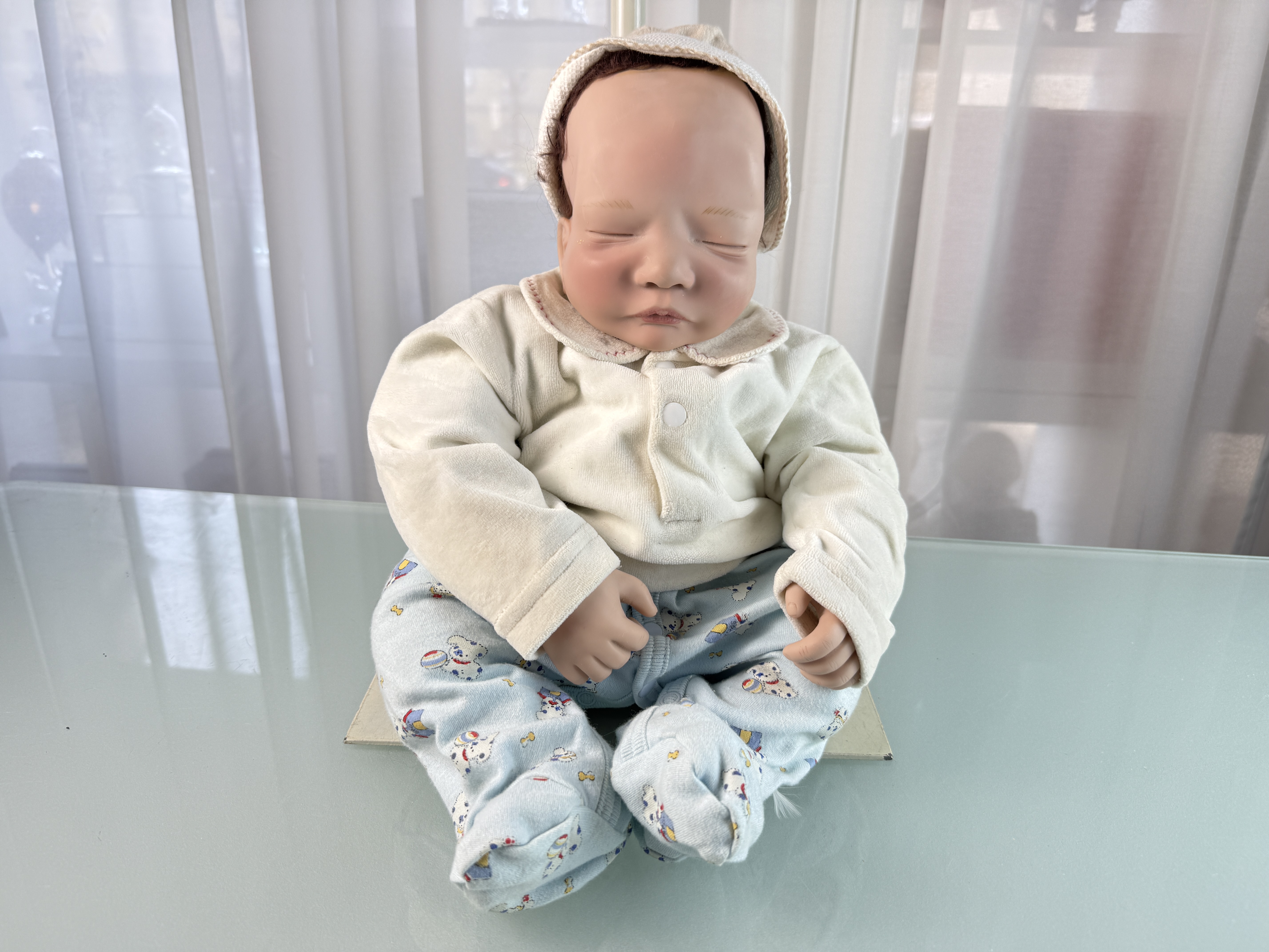 Künstlerpuppe Puppe Vinyl 45 cm Top Zustand  Siehe Fotos