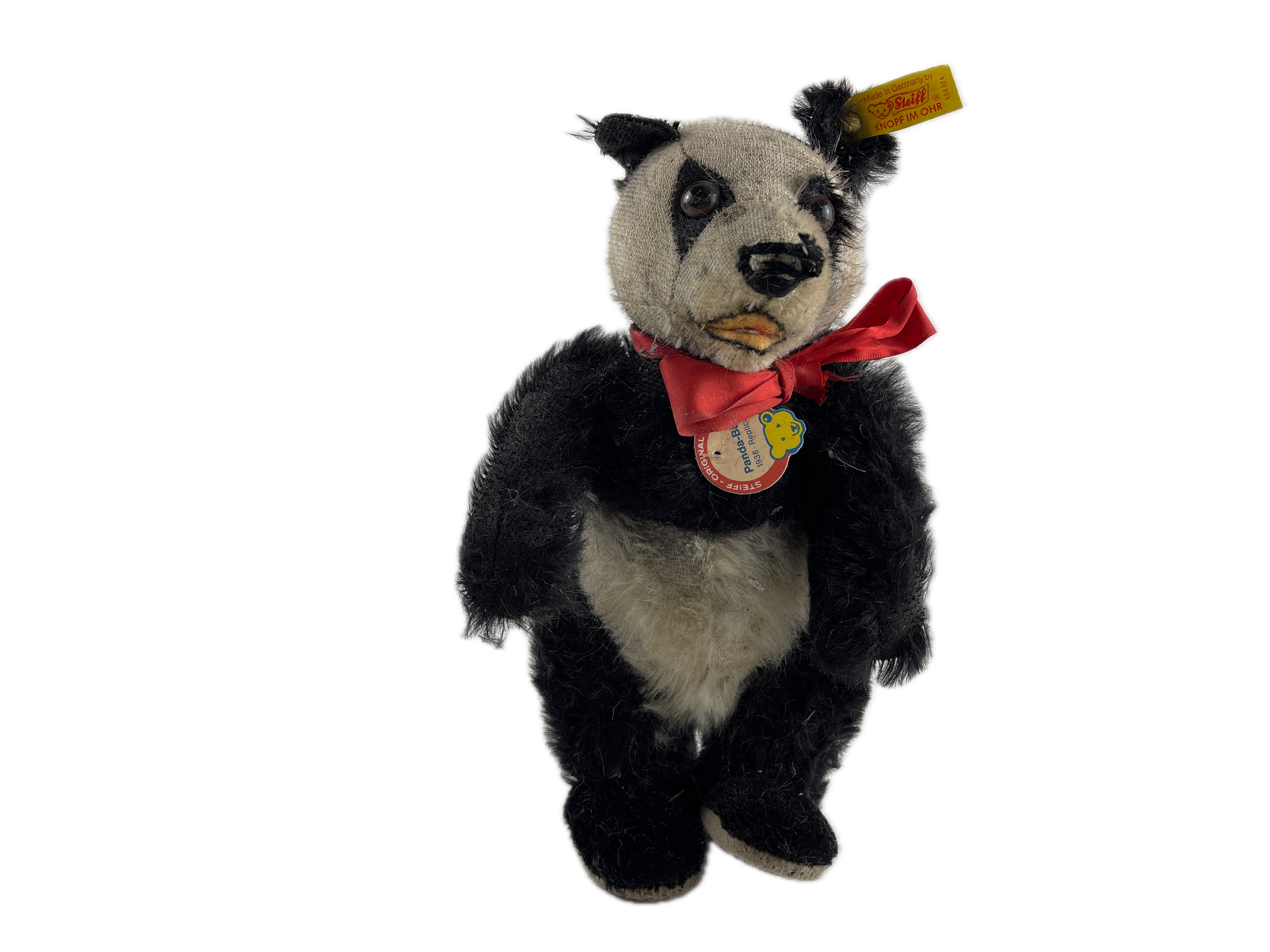 Steiff Teddy Bär 408304 Panda Bär 28 cm. Zustand siehe Fotos