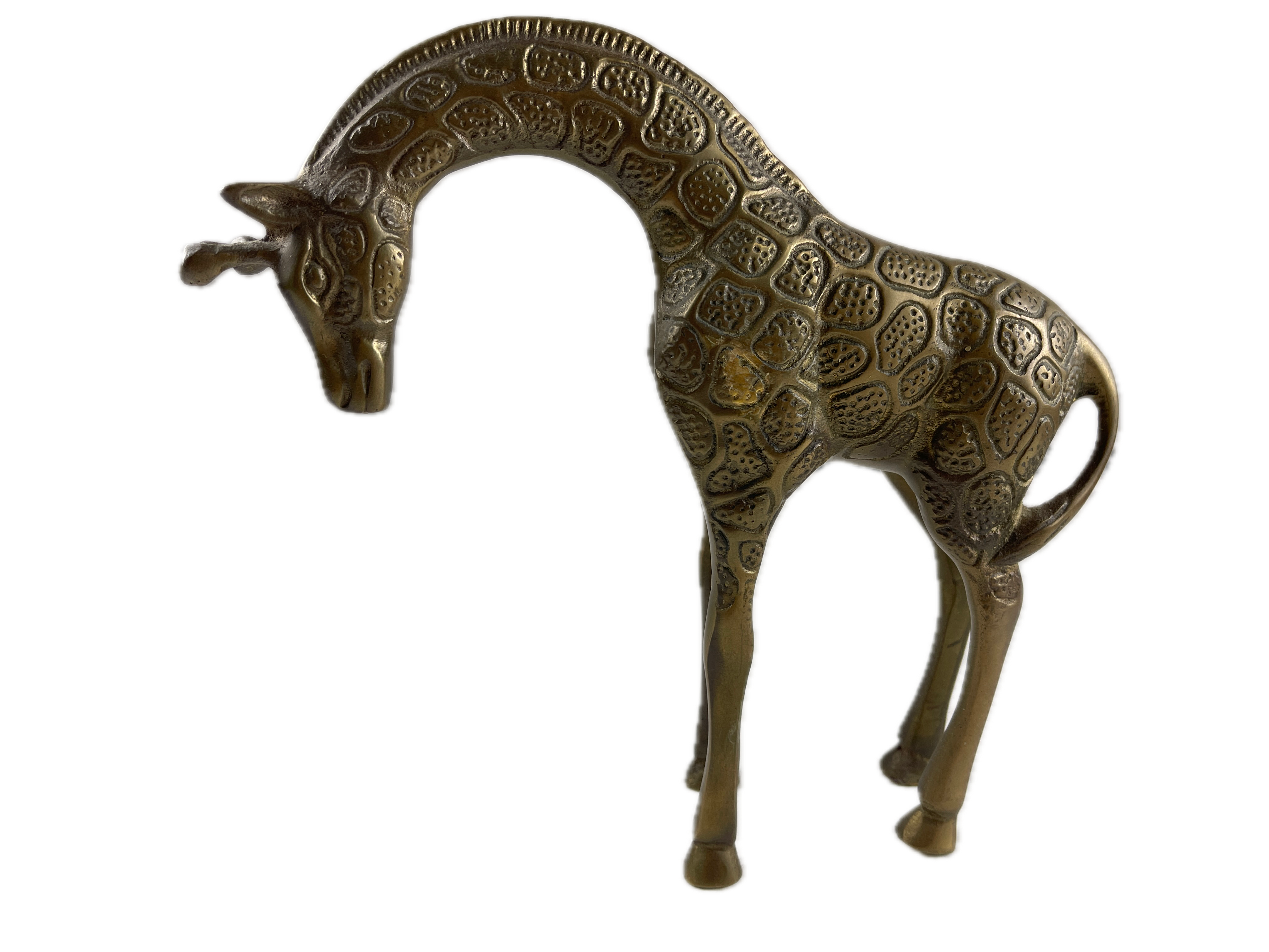 Figur Messing Giraffe 21 cm. Zustand siehe Fotos 