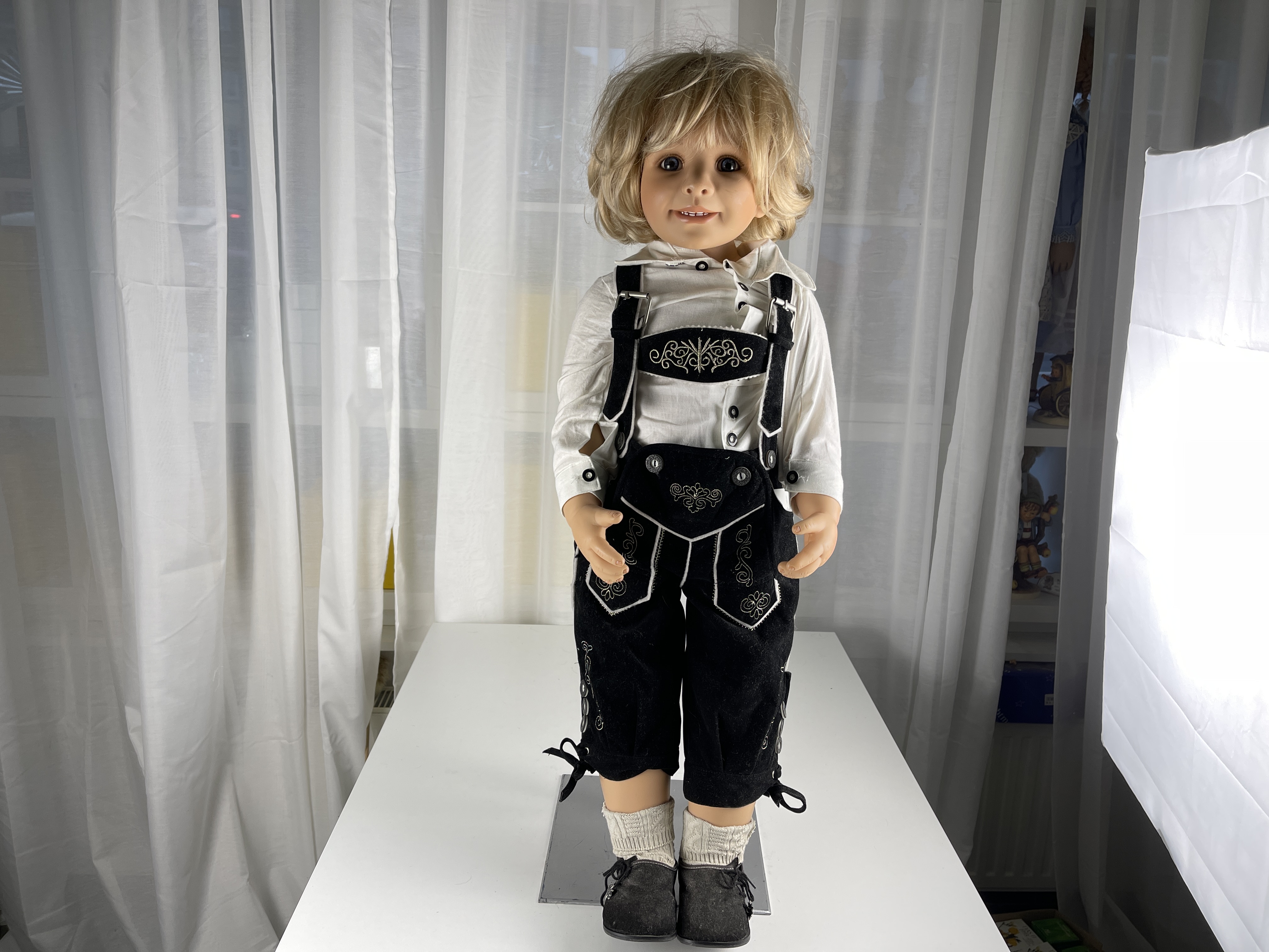 Monika Peter Leicht Künstlerpuppe Vinyl Puppe 84 cm. Top Zustand 