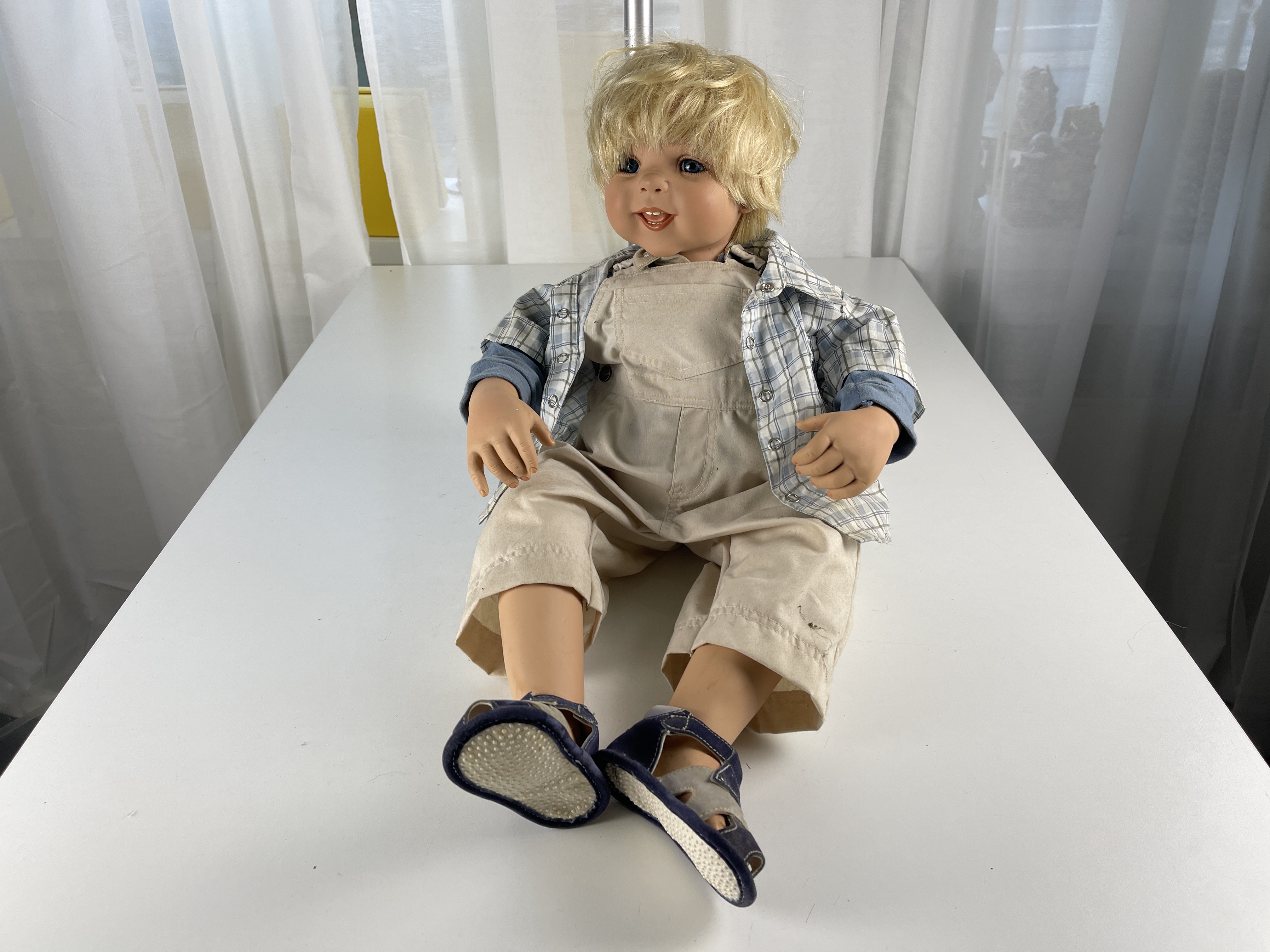 Künstlerpuppe Gaby Jaques Vinyl Puppe 60 cm. Schmutzig