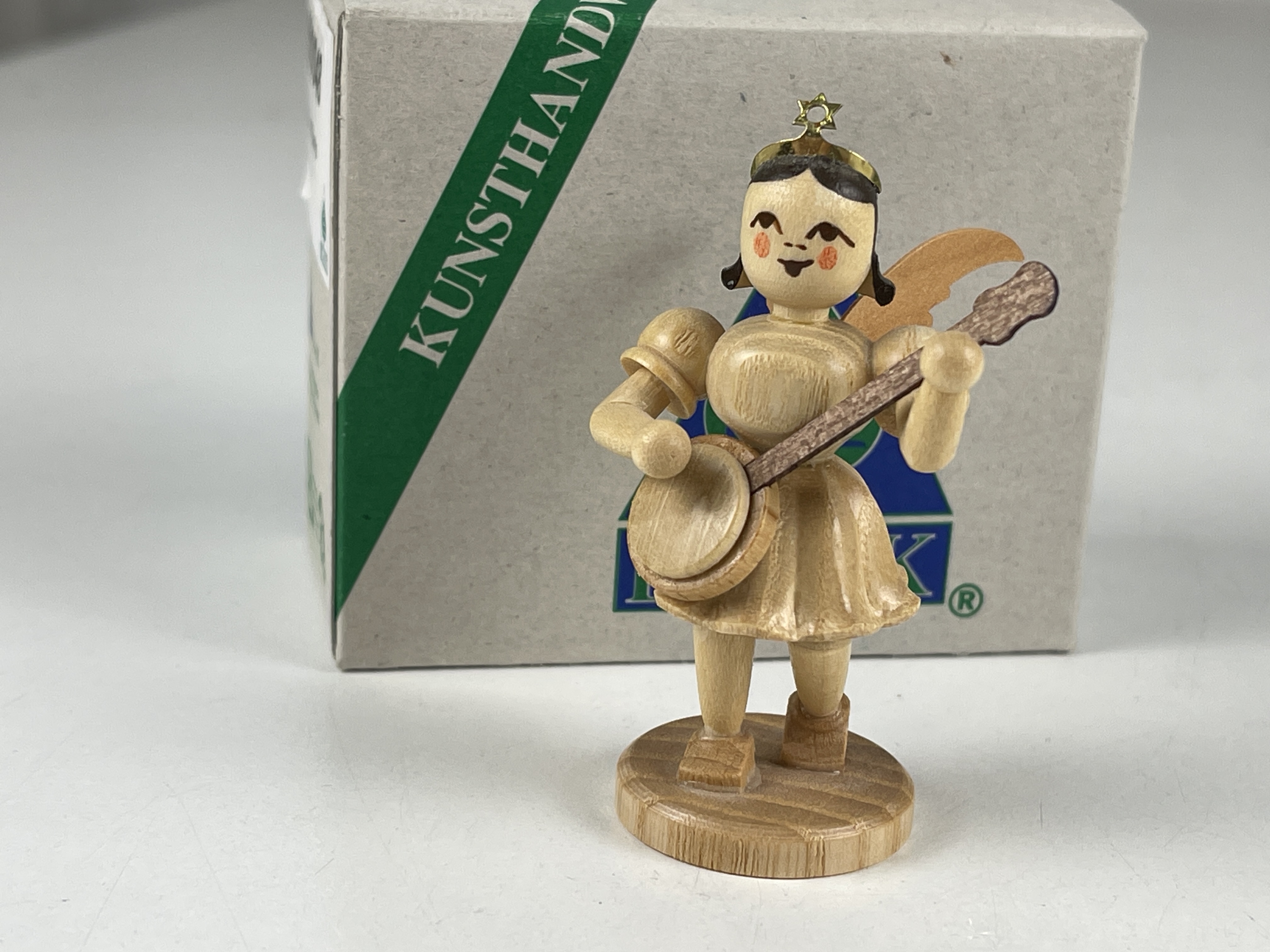 Erzgebirge Blank Figur Engel 6,8 cm. Top Zustand OVP