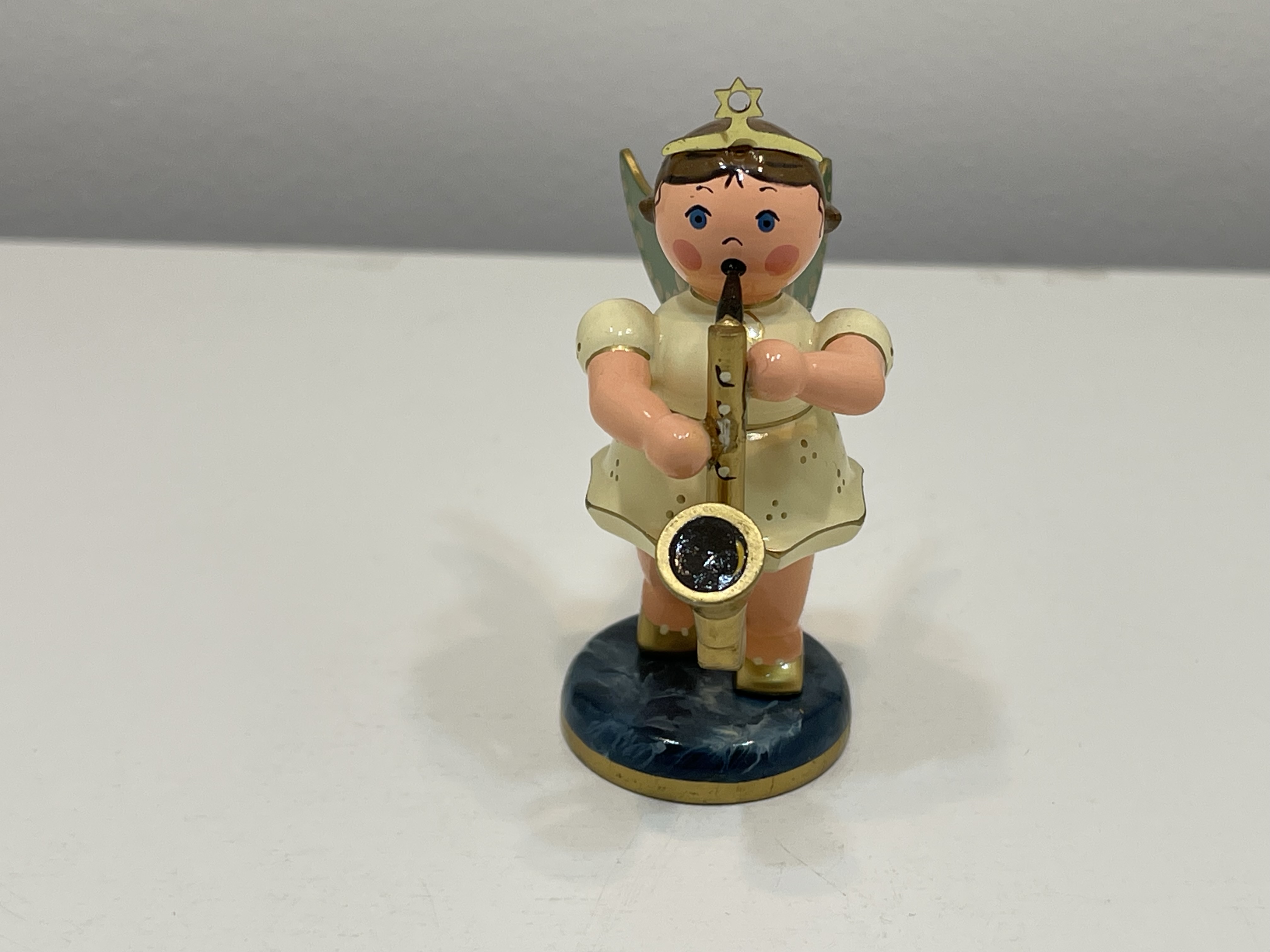 Erzgebirge Sammler Figur Engel Hubrig 6,8 cm. Top Zustand      