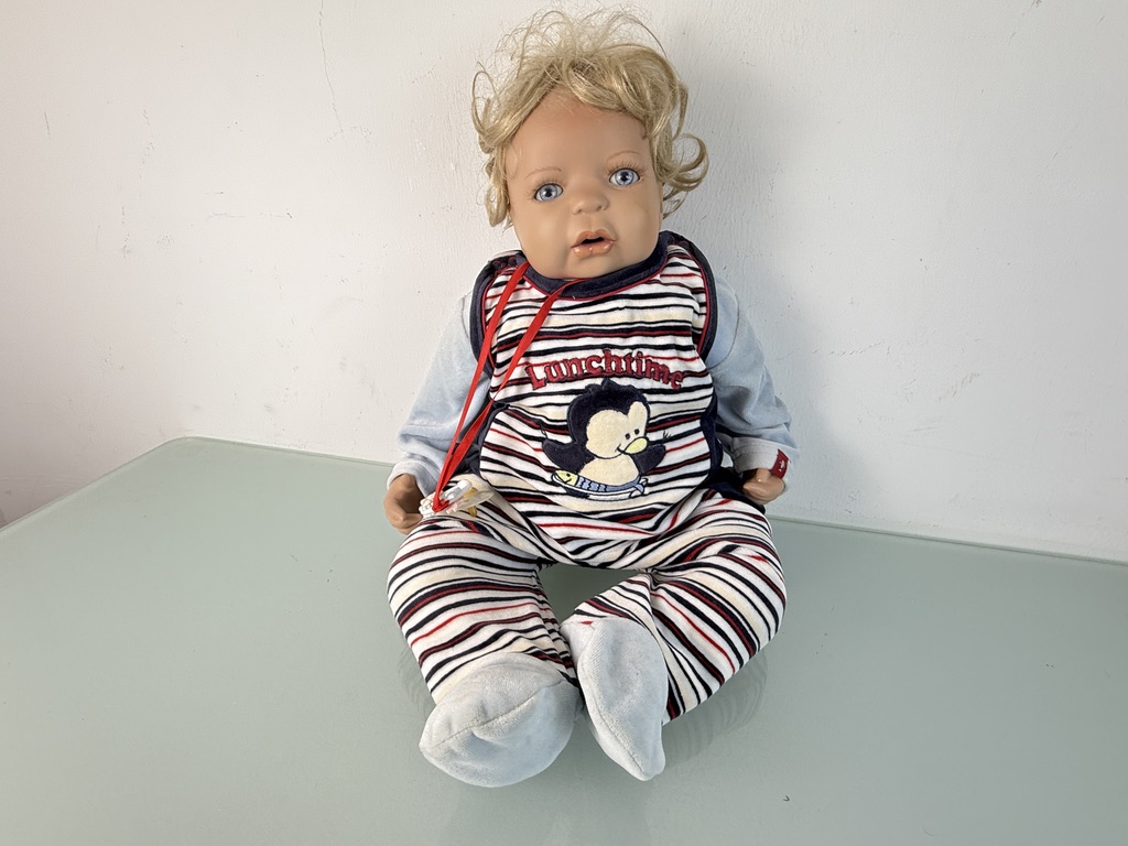 Künstlerpuppe Inge Tenbusch Porzellan Puppe 58 cm. Top Zustand. 