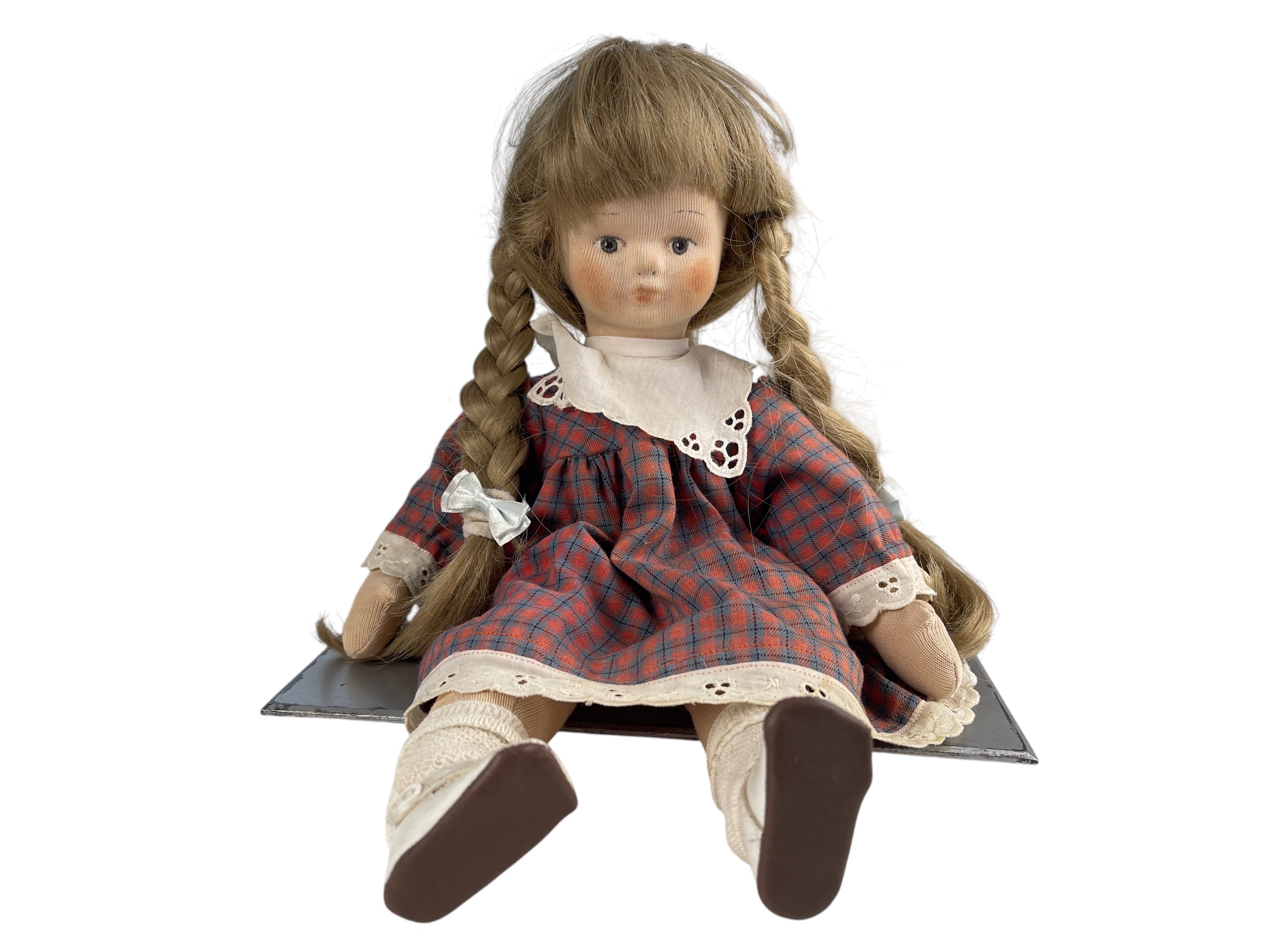 Alte Stoff Puppe 36 cm - Top Zustand 