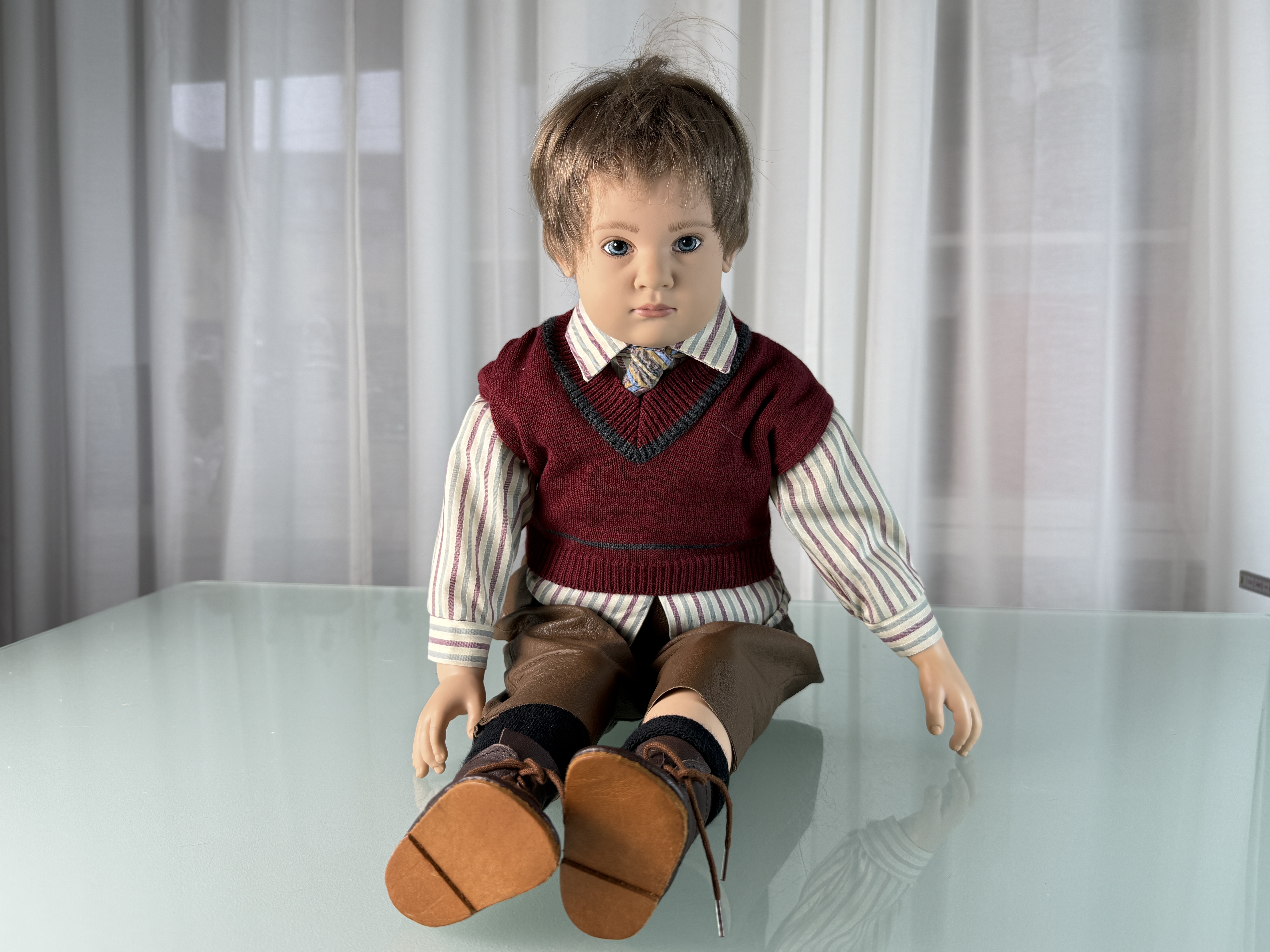 Künstlerpuppe Sigikid Sabine Esche Vinyl Puppe 62 cm. Top Zustand