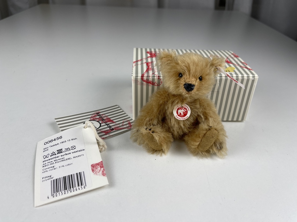 Steiff Tier 006456 Teddy Mini Teddybär 10 cm. + OVP Top Zustand   