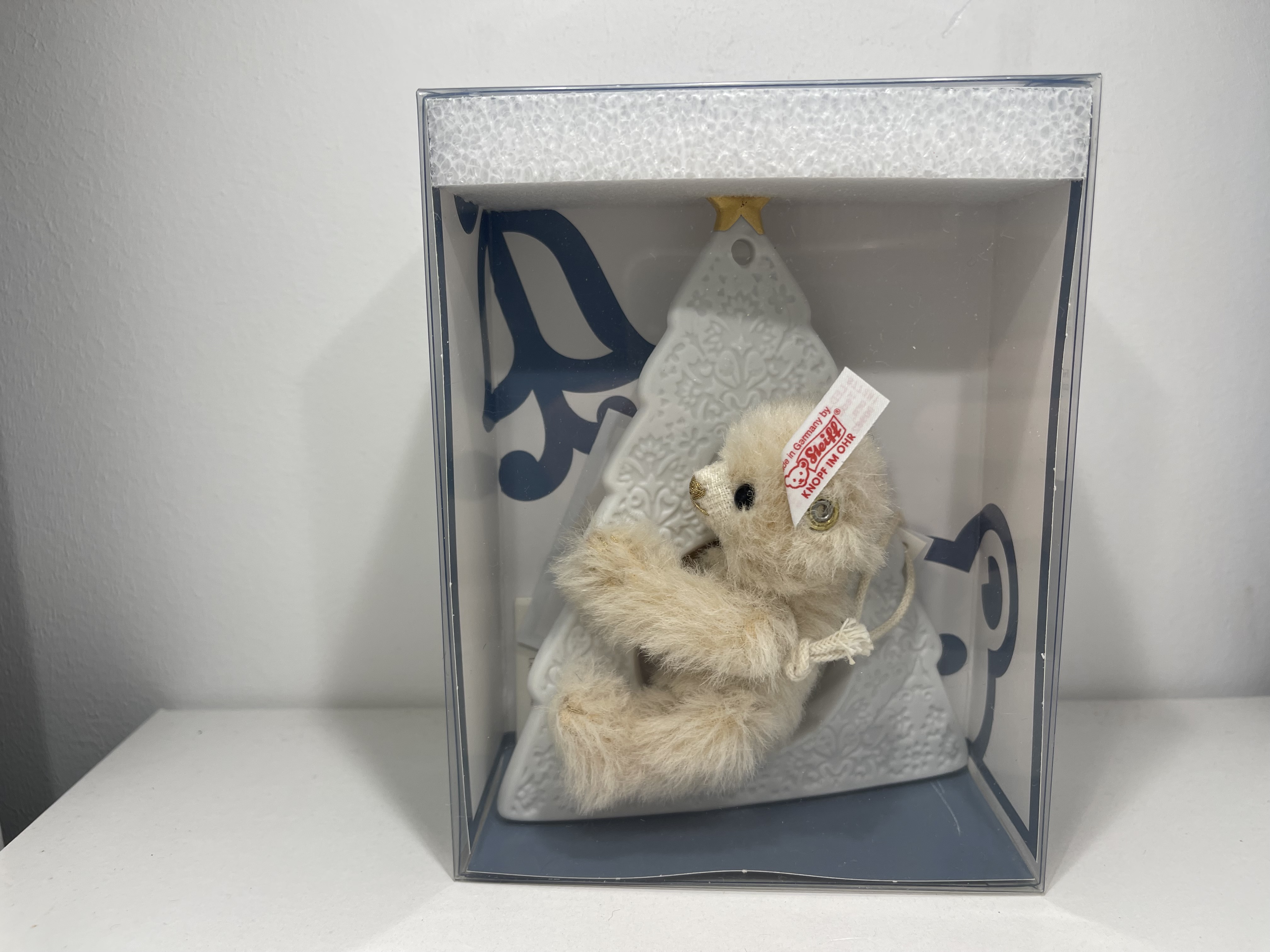 Steiff Tier 677281 Lladro Ornament Teddy Bär 15 cm OVP. Top Zustand 