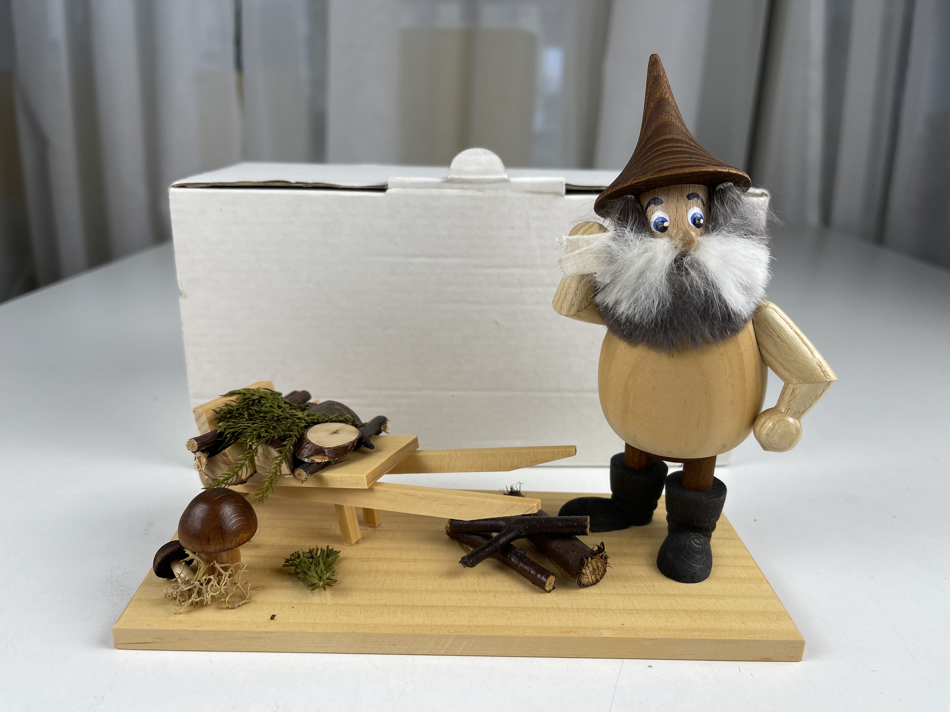 Erzgebirge Figur Räuchermann Holzfigur 17 x 15 cm. Top Zustand  