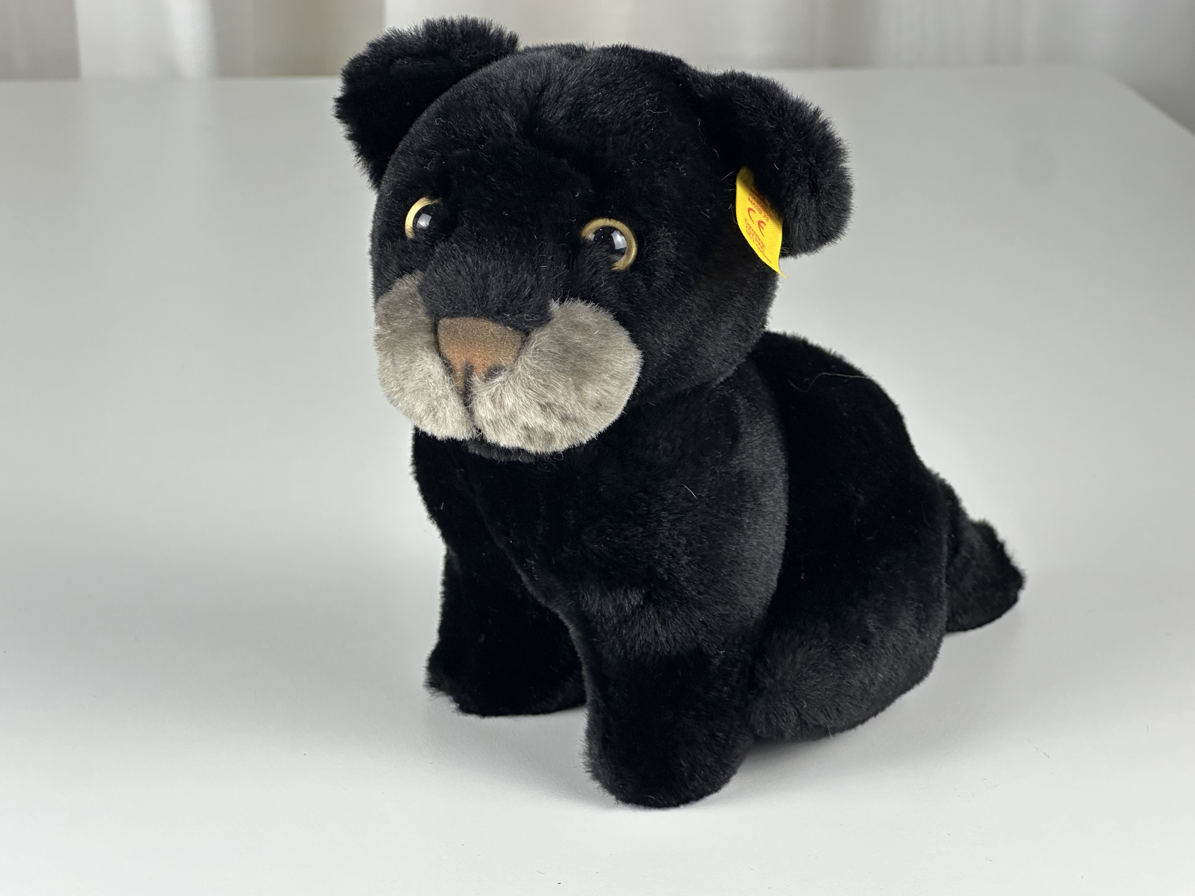 Steiff Tier 077203  Panther 16 x 15 cm. Top Zustand