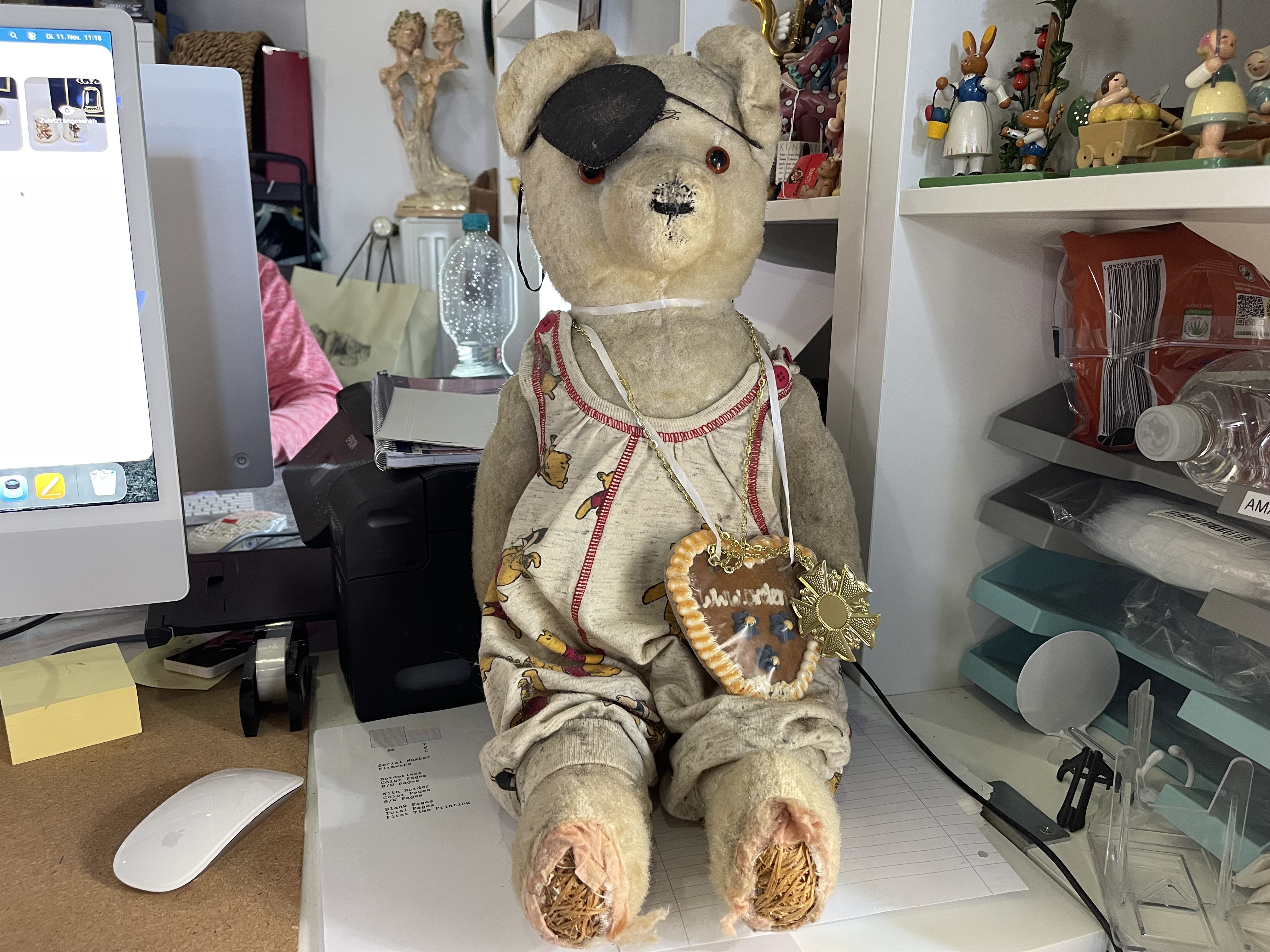 Alter Sammler Teddy Bär Künstlerbär 62 cm Zustand Siehe Fotos 